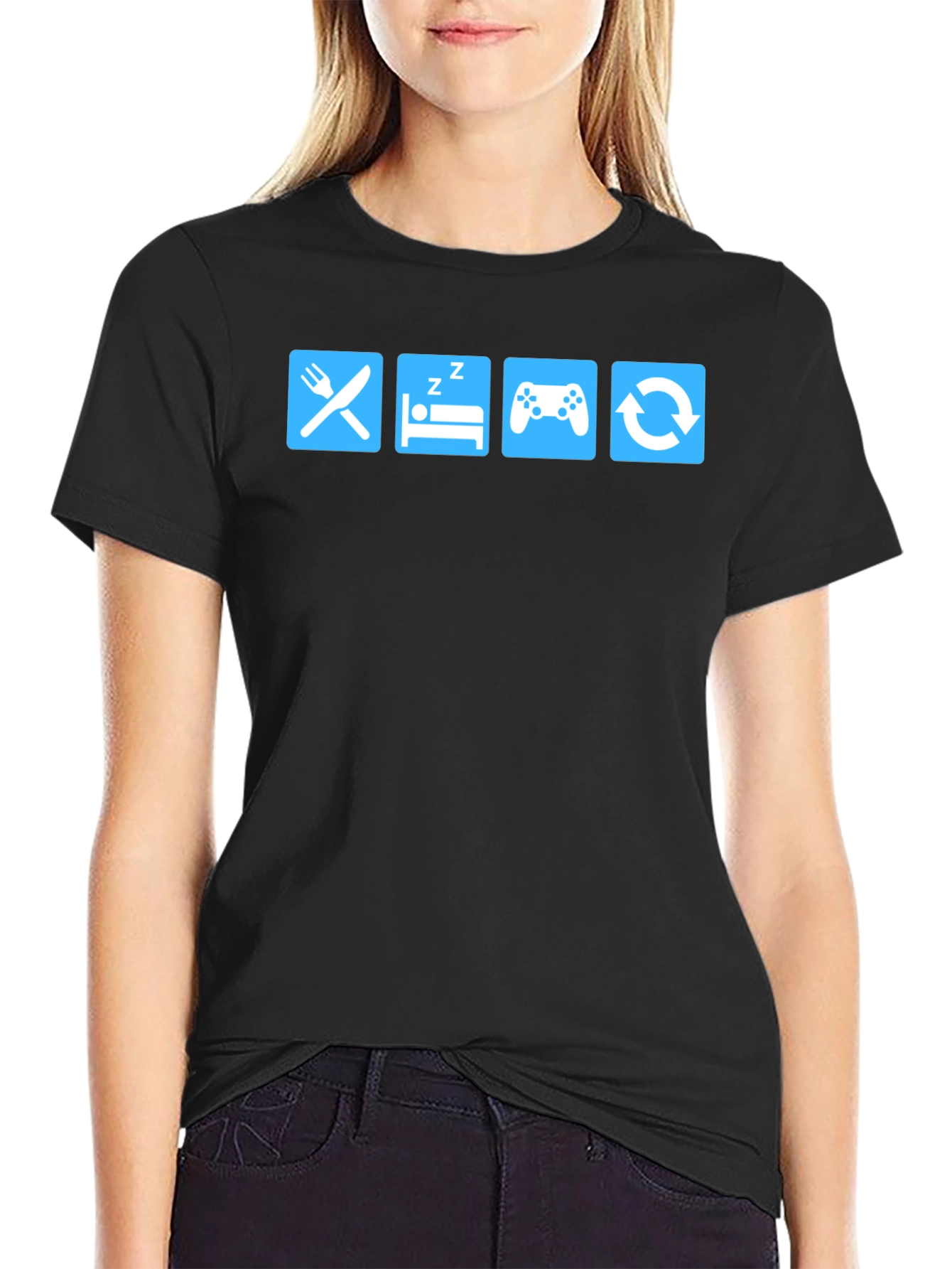 Eat Sleep Game Repeat T-Shirt - Gamer Life