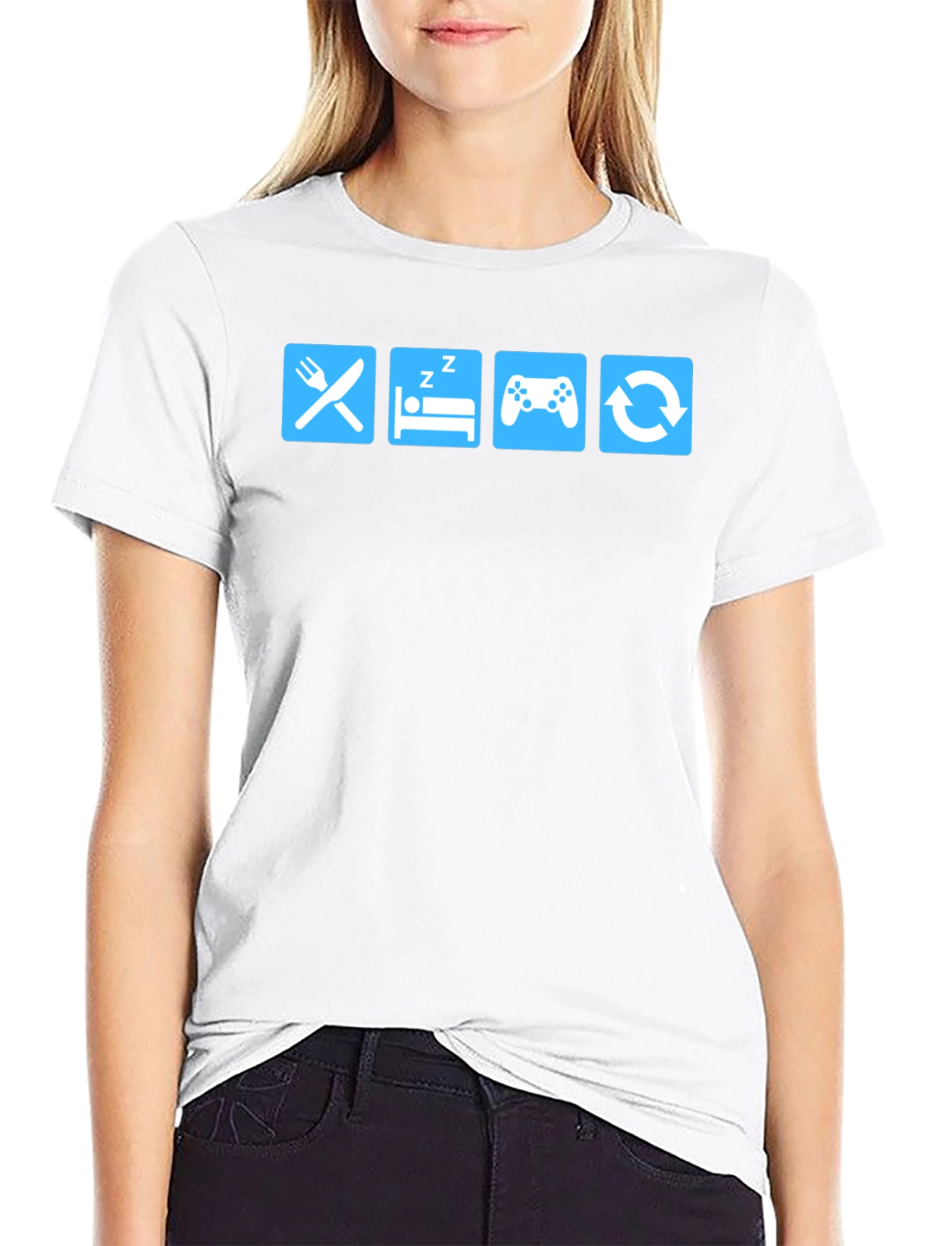 Eat Sleep Game Repeat T-Shirt - Gamer Life