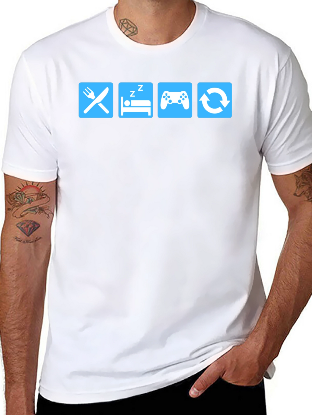 Eat Sleep Game Repeat T-Shirt - Gamer Life