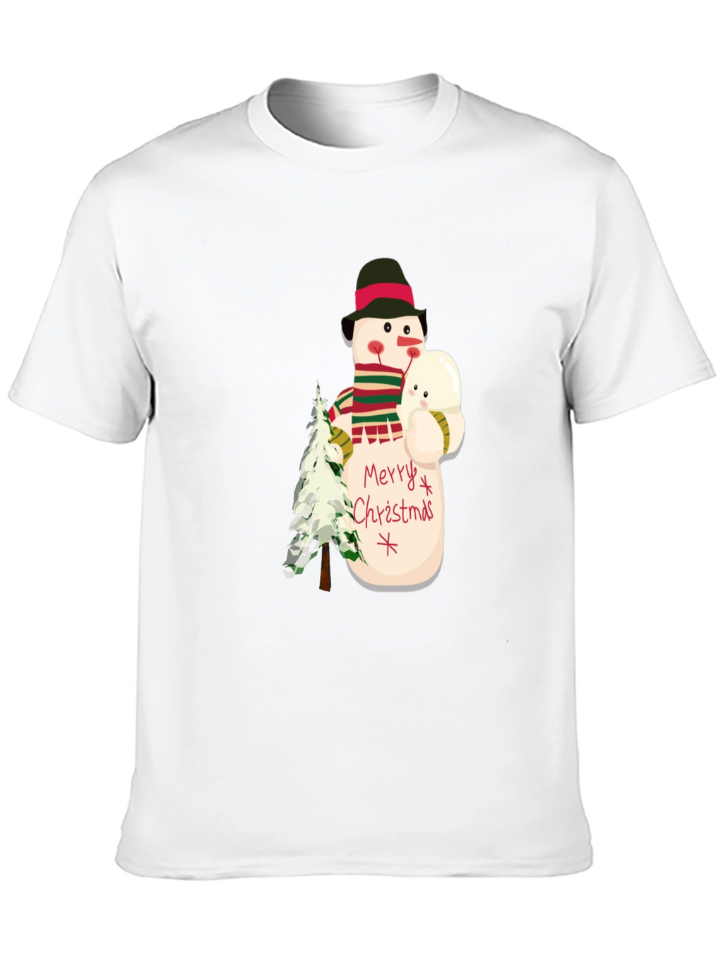 Festive Snowman Graphic Tee - Holiday Cheer