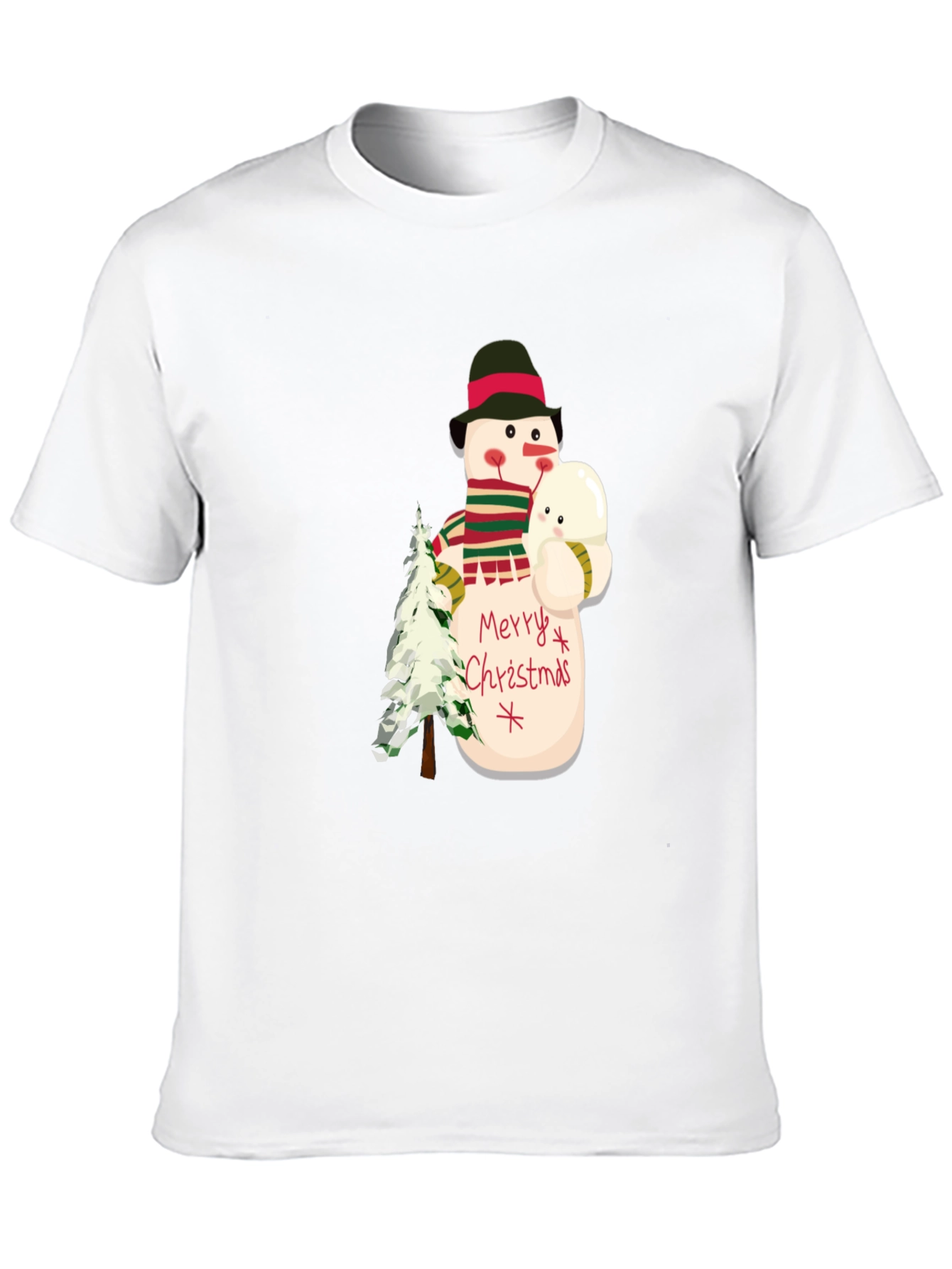 Festive Snowman Graphic Tee - Holiday Cheer