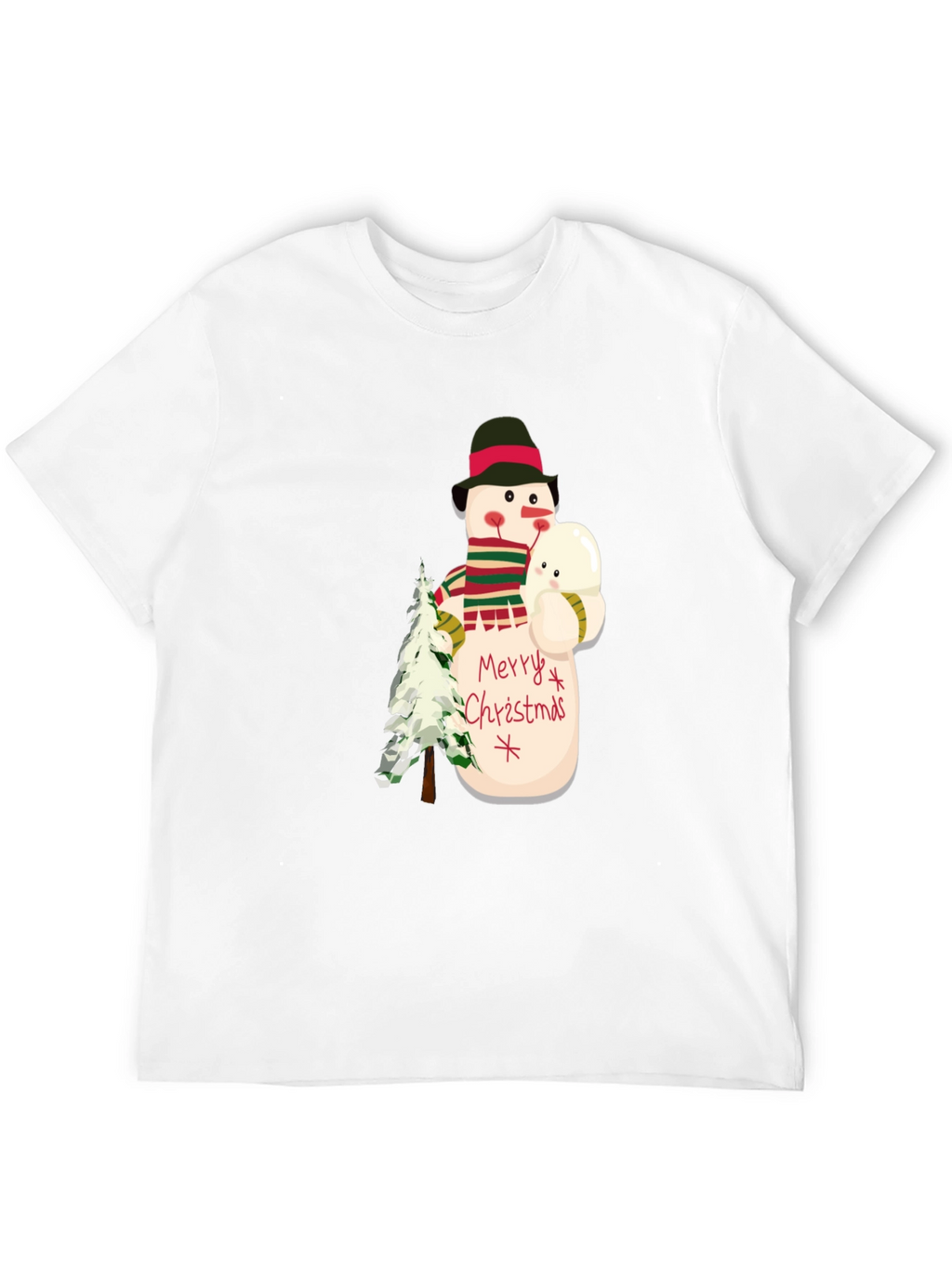 Festive Snowman Graphic Tee - Holiday Cheer