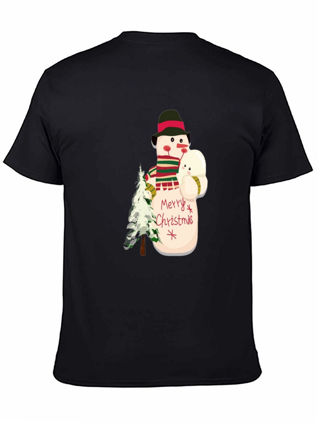 Festive Snowman Graphic Tee - Holiday Cheer