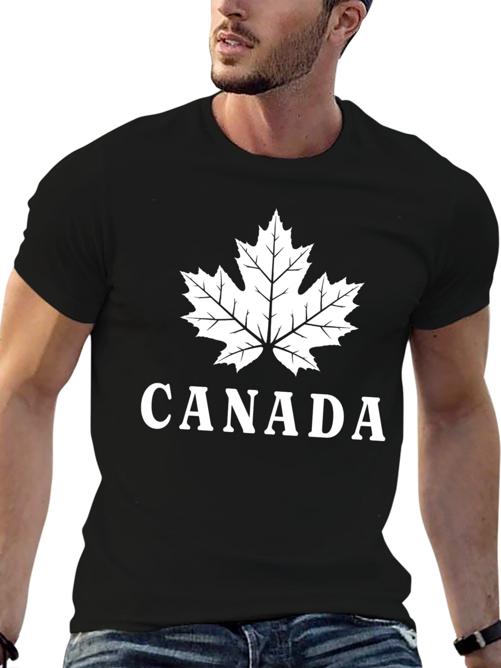 Canada Maple Leaf Graphic T-Shirt - Black