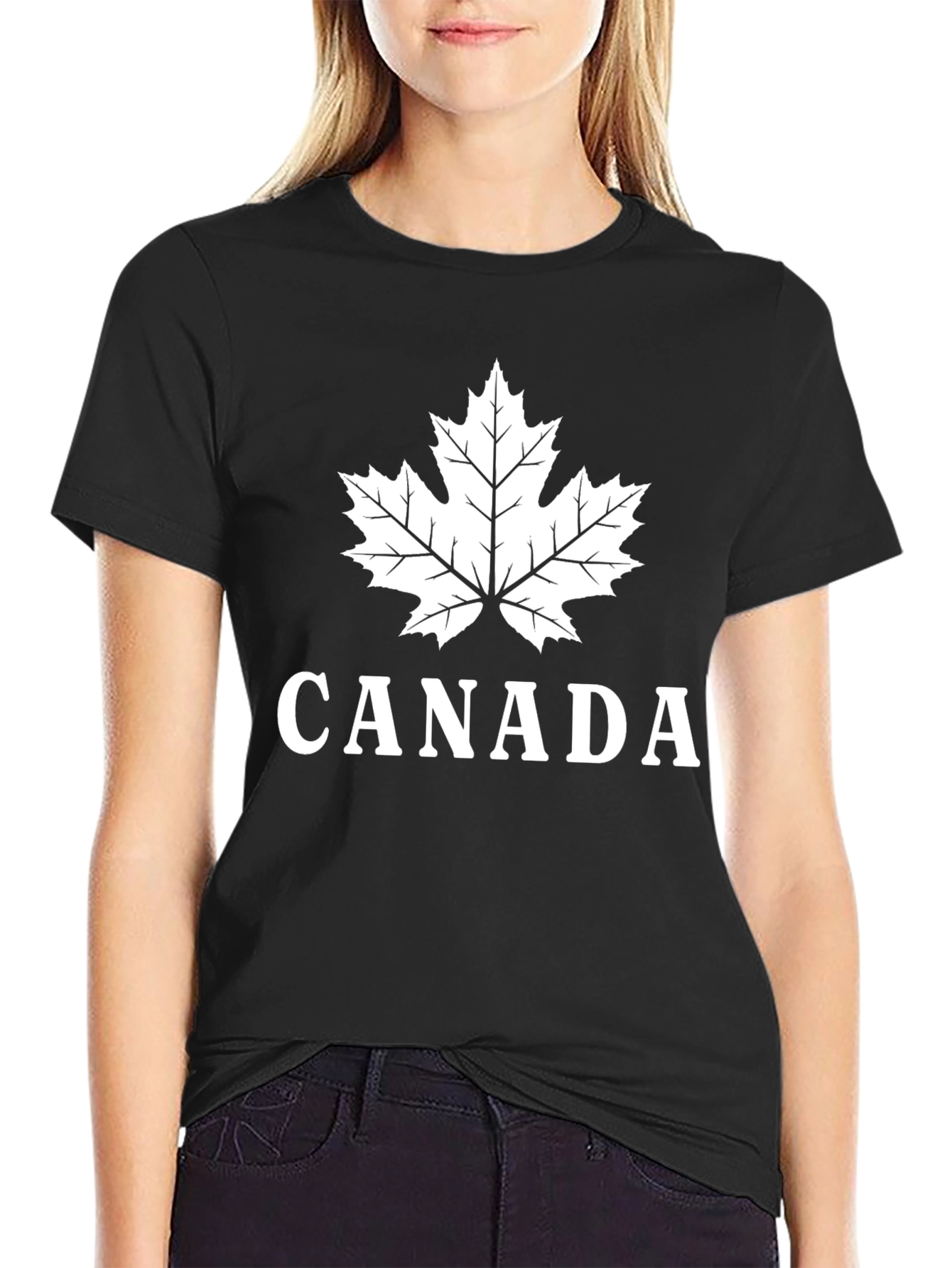 Canada Maple Leaf Graphic T-Shirt - Black