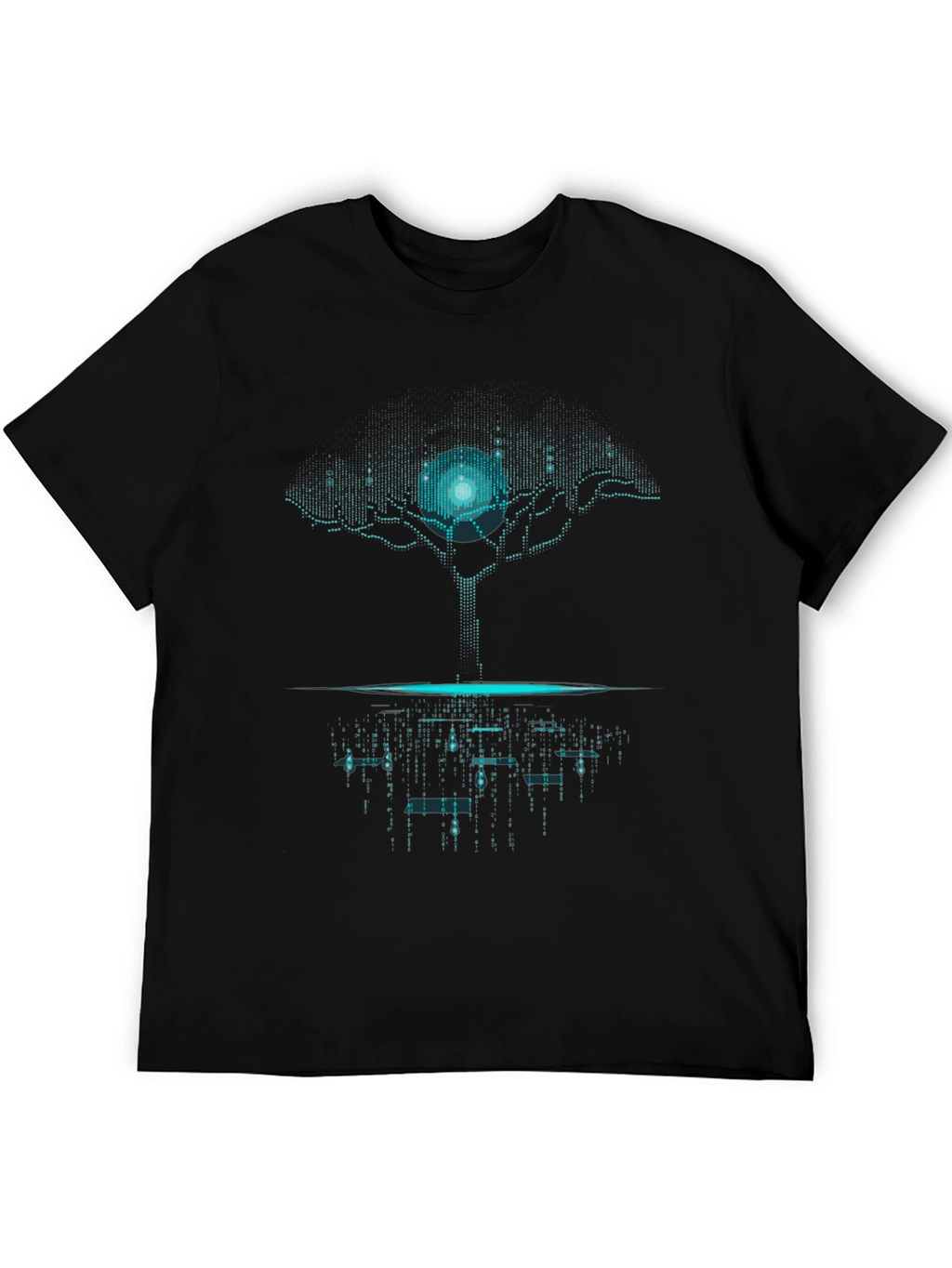 Cyber Tree Graphic Tee - Futuristic Style