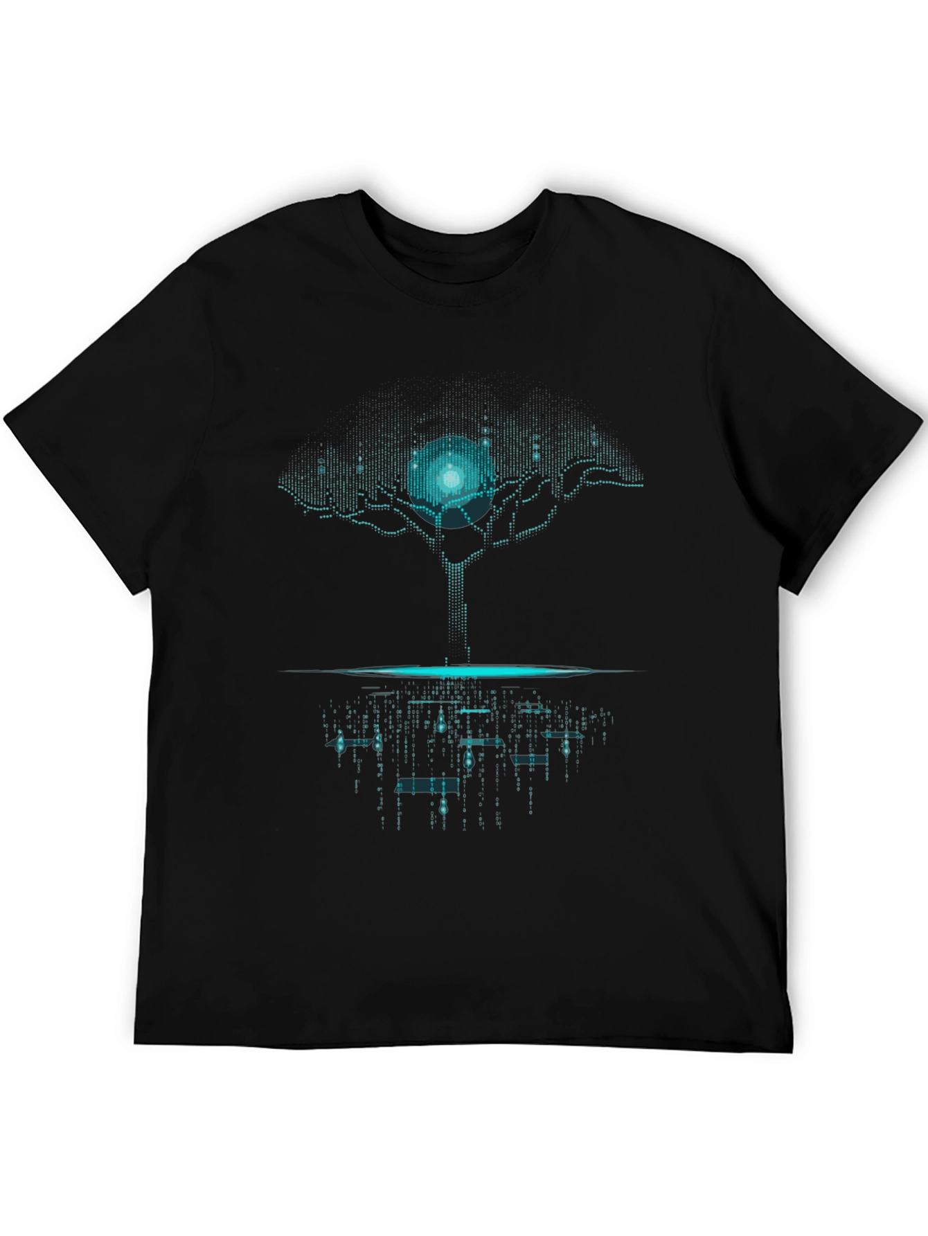 Cyber Tree Graphic Tee - Futuristic Style