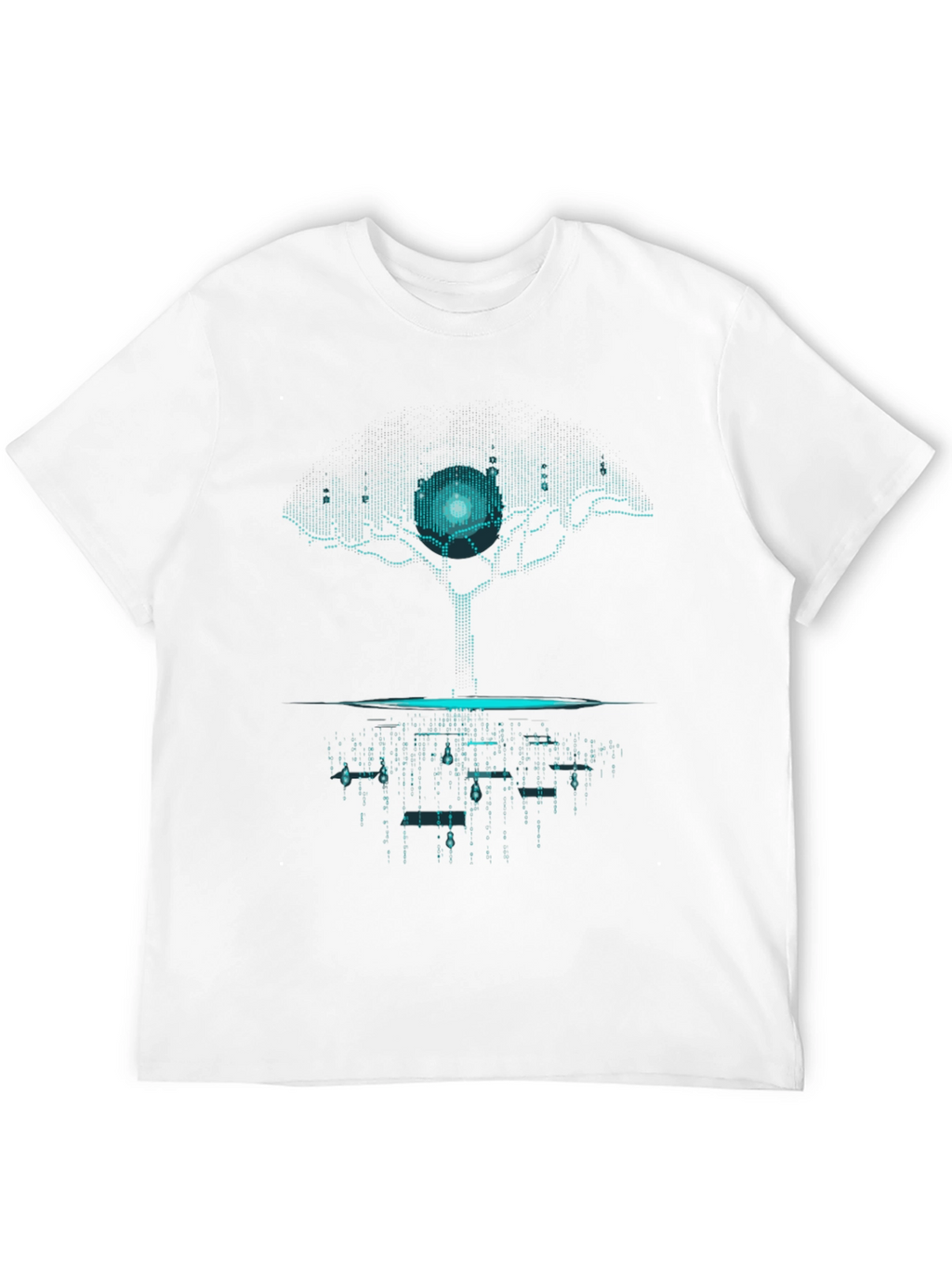 Cyber Tree Graphic Tee - Futuristic Style