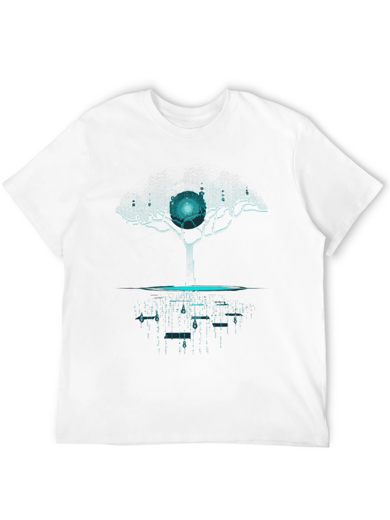 Cyber Tree Graphic Tee - Futuristic Style