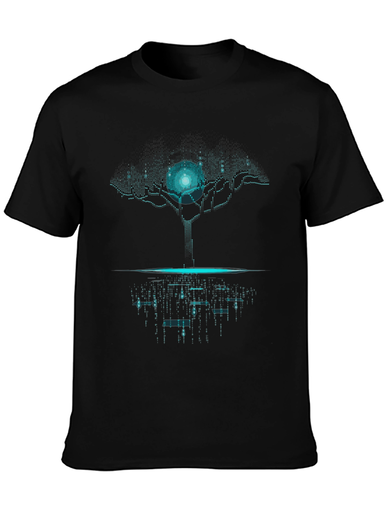 Cyber Tree Graphic Tee - Futuristic Style