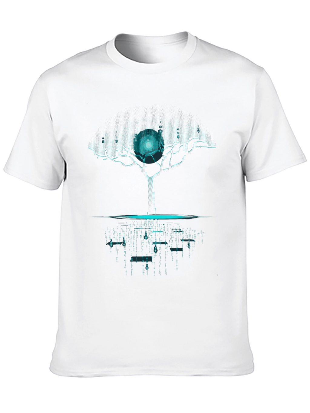 Cyber Tree Graphic Tee - Futuristic Style