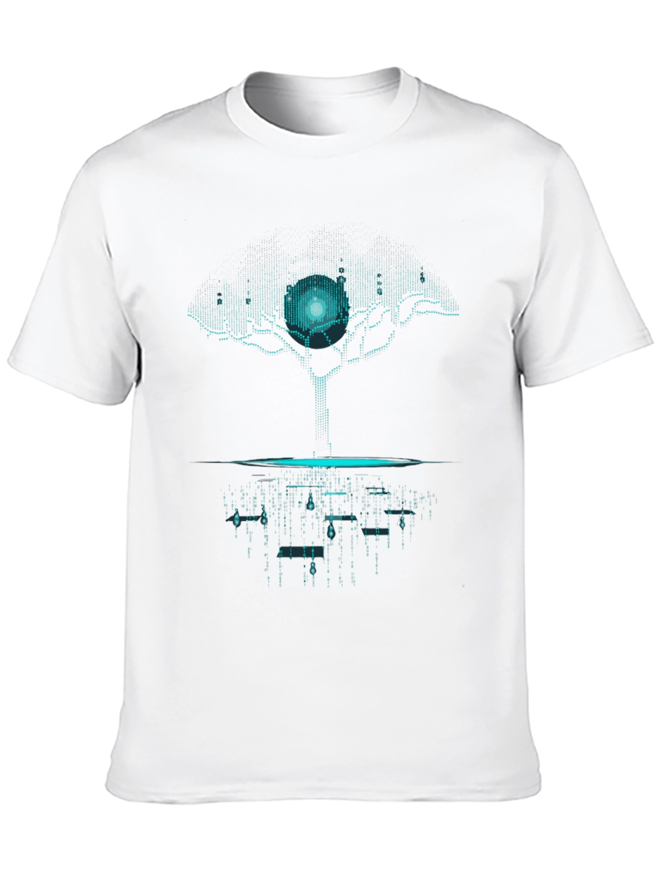 Cyber Tree Graphic Tee - Futuristic Style