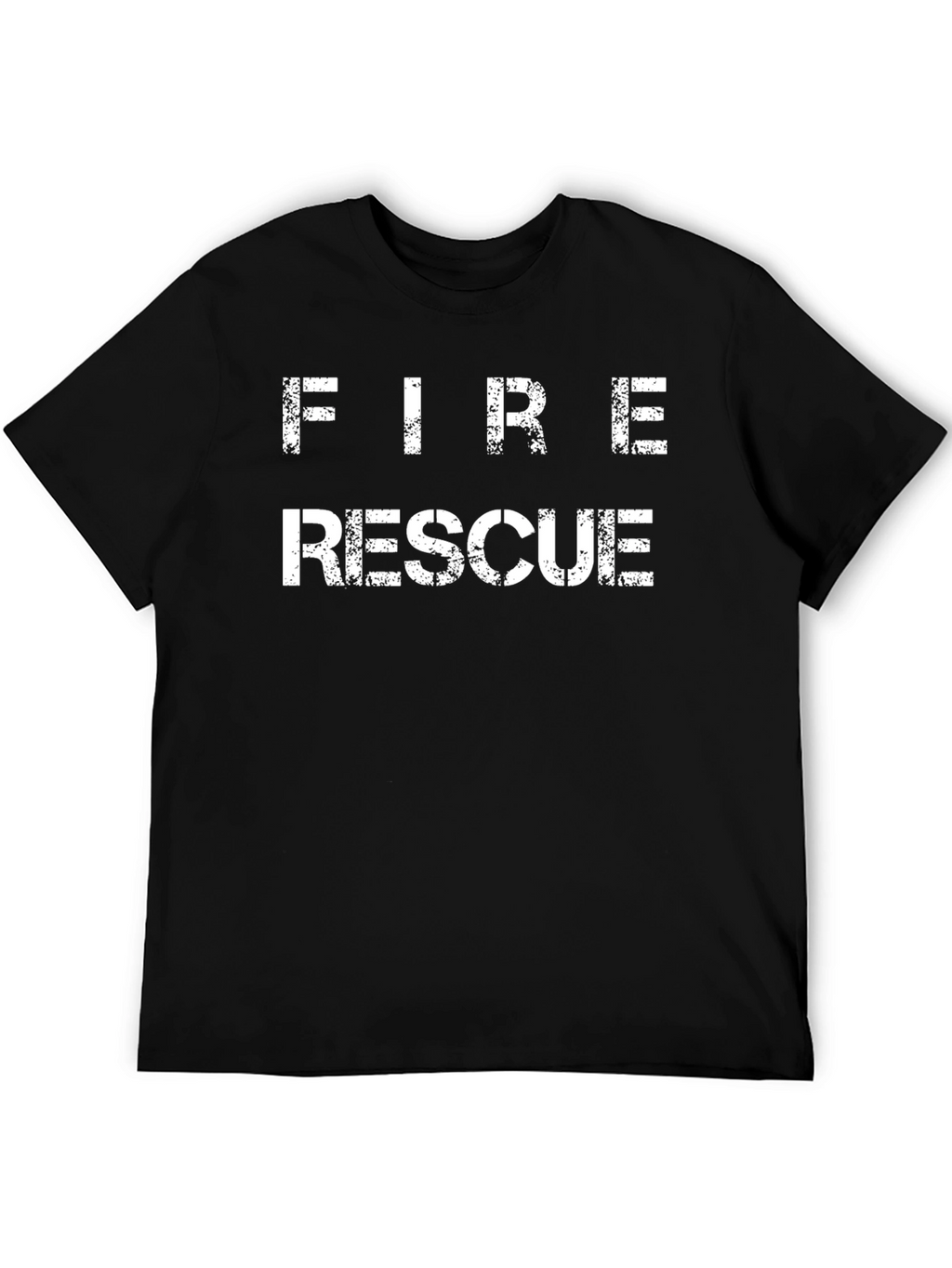 Fire Rescue Graphic T-Shirt - Black Cotton Tee