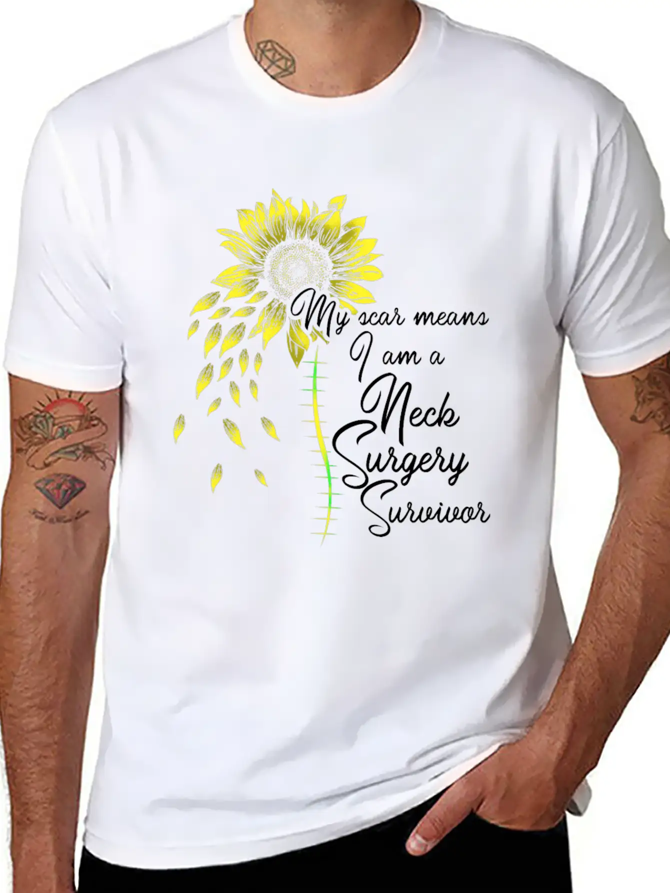 Neck Surgery Survive Implant Survivor Recovery Classic Fit Graphic Tee For Daily Comfort – Unisex Cotton Shirt