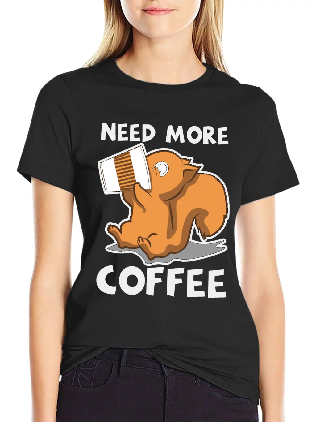 Need More Coffee Caffeine Junkie Gift Stylish Everyday T-Shirt – Unisex Basic Cotton Tee