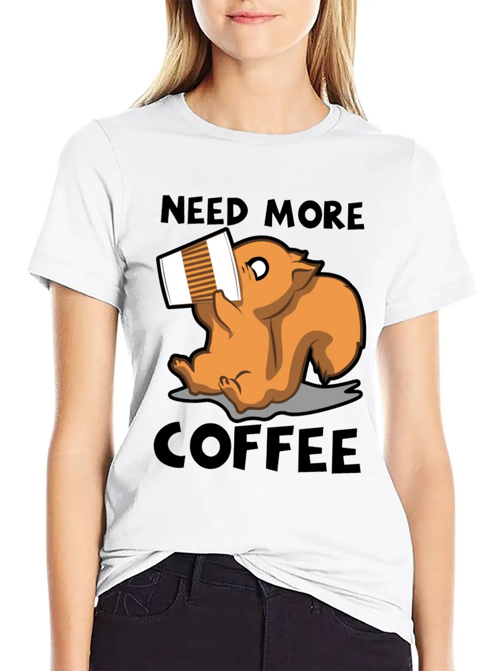 Need More Coffee Caffeine Junkie Gift Stylish Everyday T-Shirt – Unisex Basic Cotton Tee