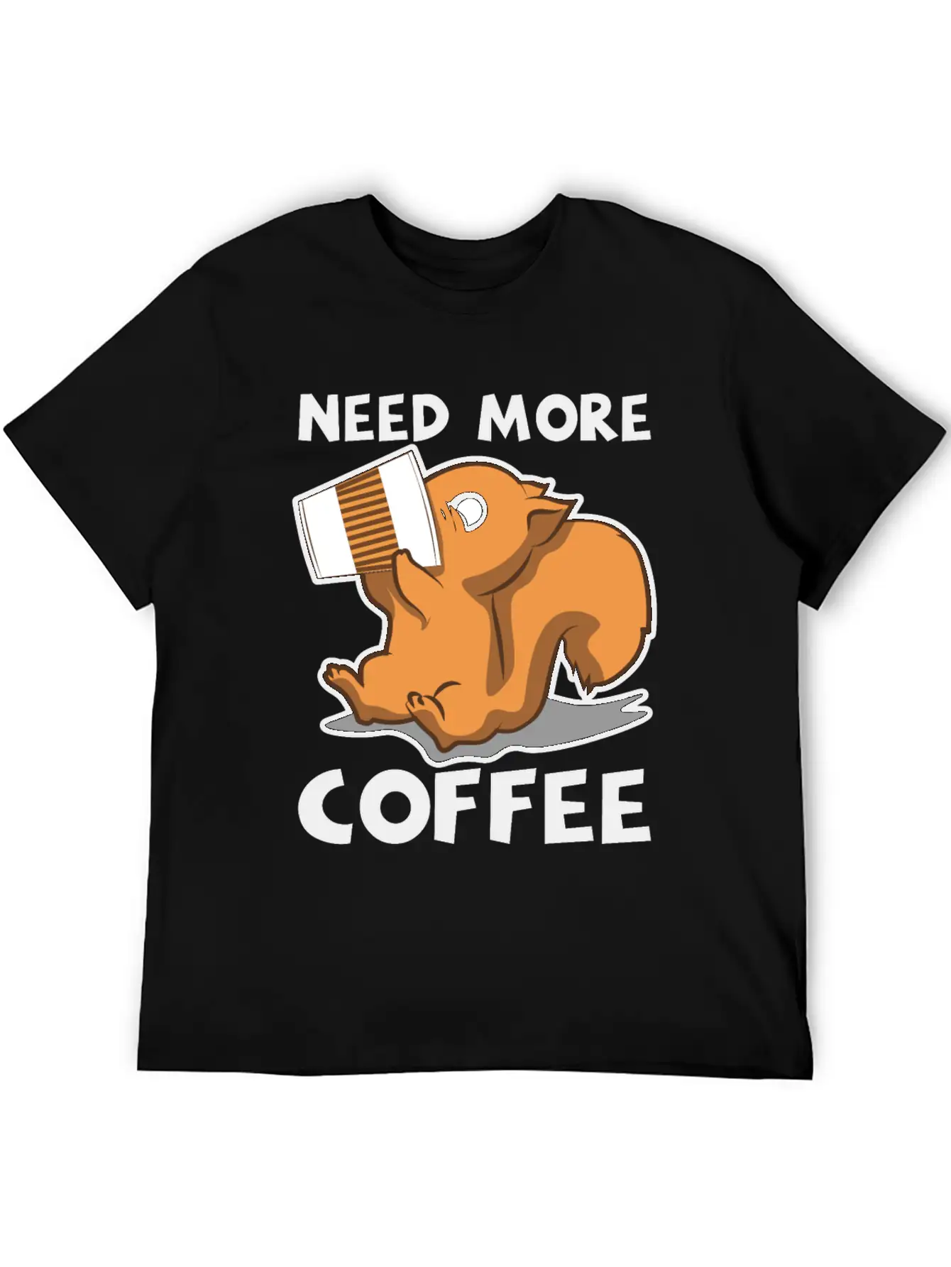 Need More Coffee Caffeine Junkie Gift Stylish Everyday T-Shirt – Unisex Basic Cotton Tee