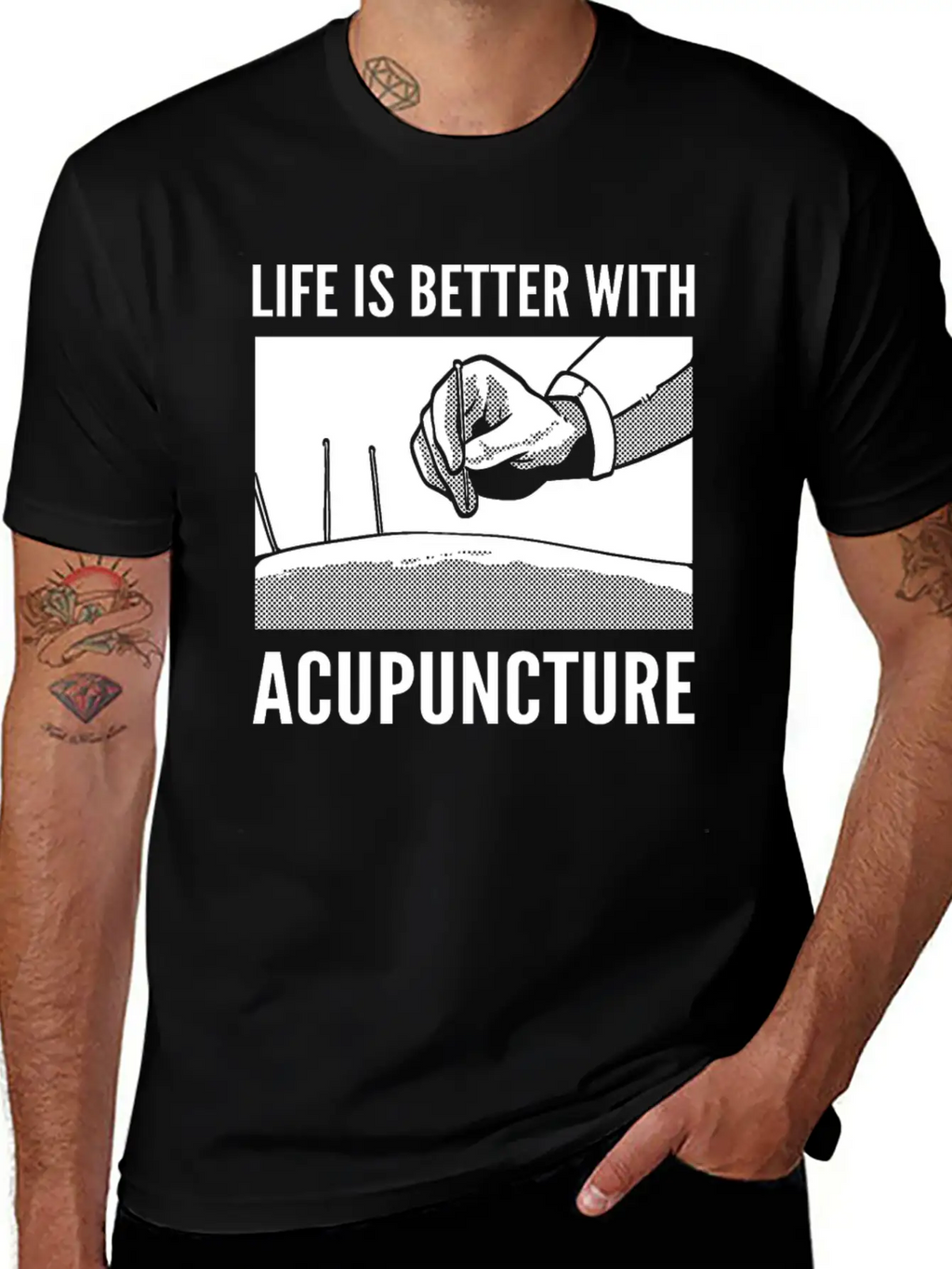 Needle Therapy Certified Acupuncturist Casual Graphic T-Shirt – Simple And Comfortable Daily Wear