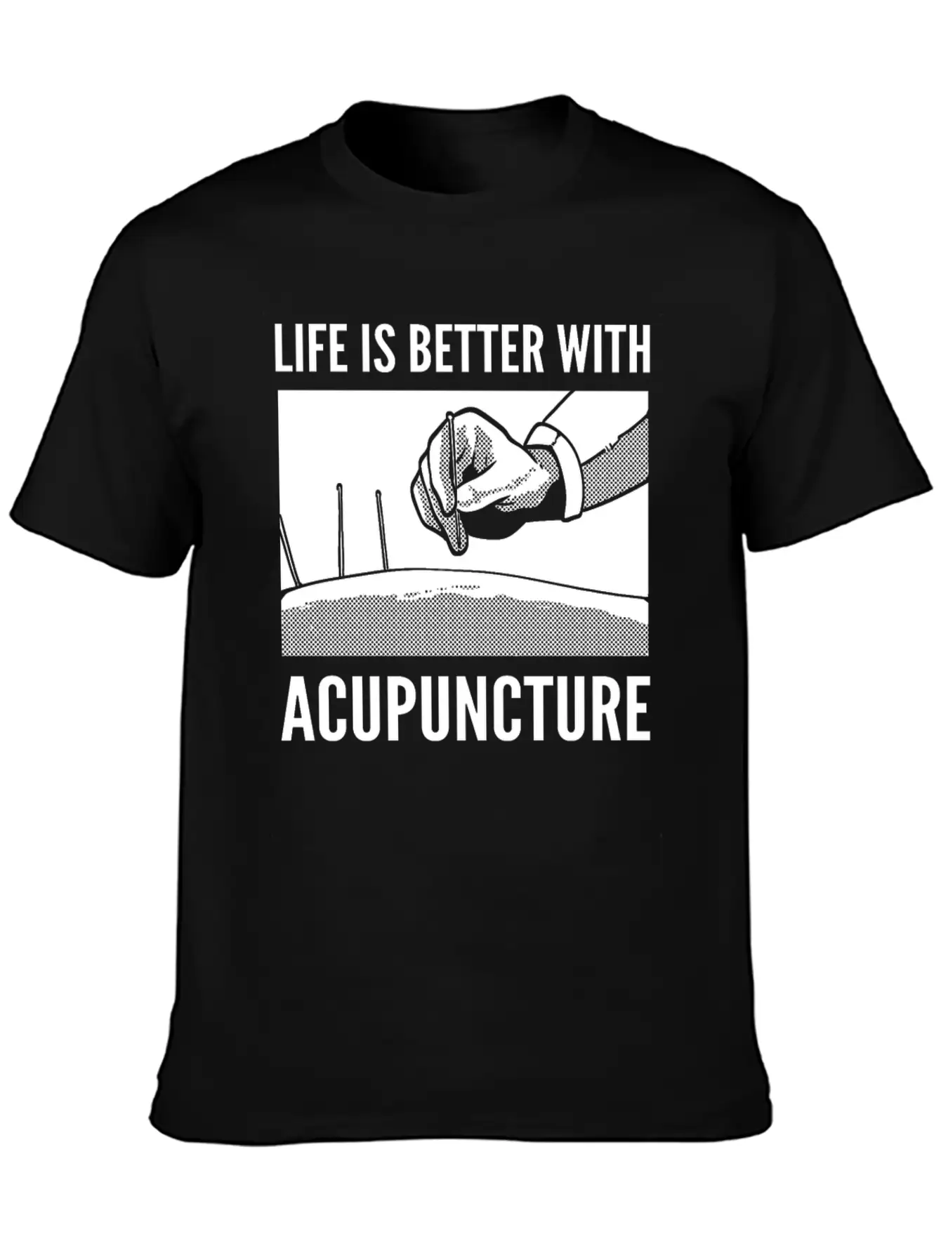 Needle Therapy Certified Acupuncturist Casual Graphic T-Shirt – Simple And Comfortable Daily Wear