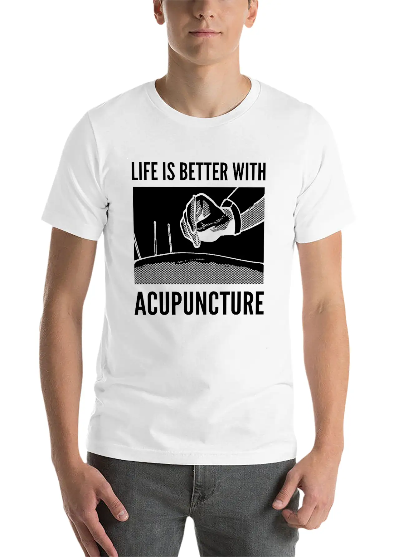 Needle Therapy Certified Acupuncturist Casual Graphic T-Shirt – Simple And Comfortable Daily Wear