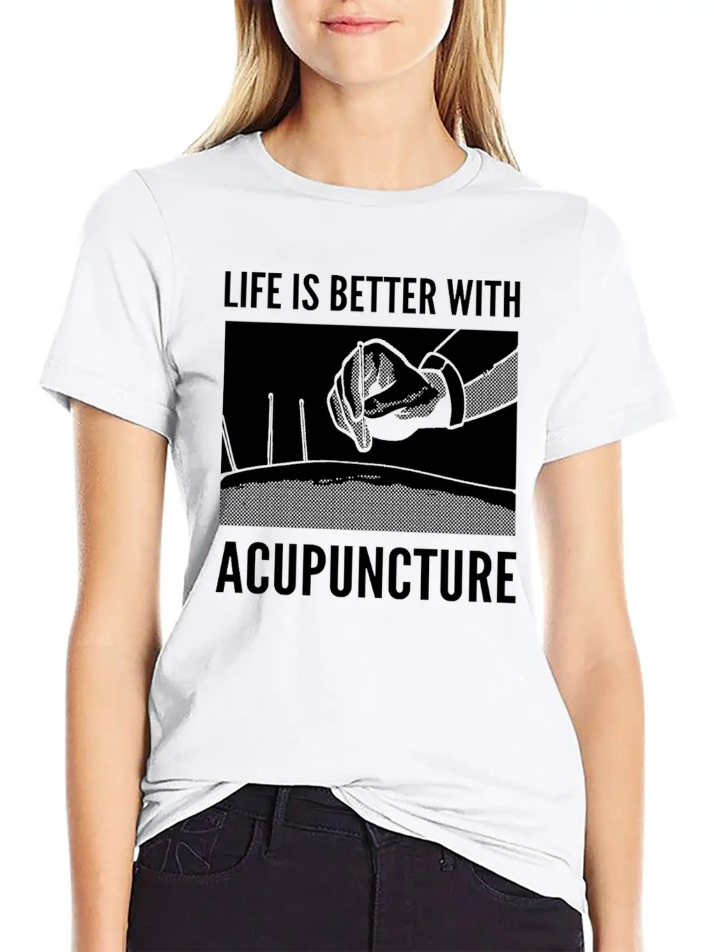 Needle Therapy Certified Acupuncturist Casual Graphic T-Shirt – Simple And Comfortable Daily Wear