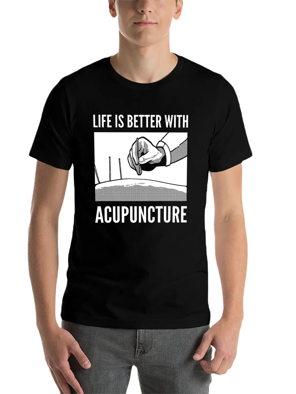 Needle Therapy Certified Acupuncturist Casual Graphic T-Shirt – Simple And Comfortable Daily Wear