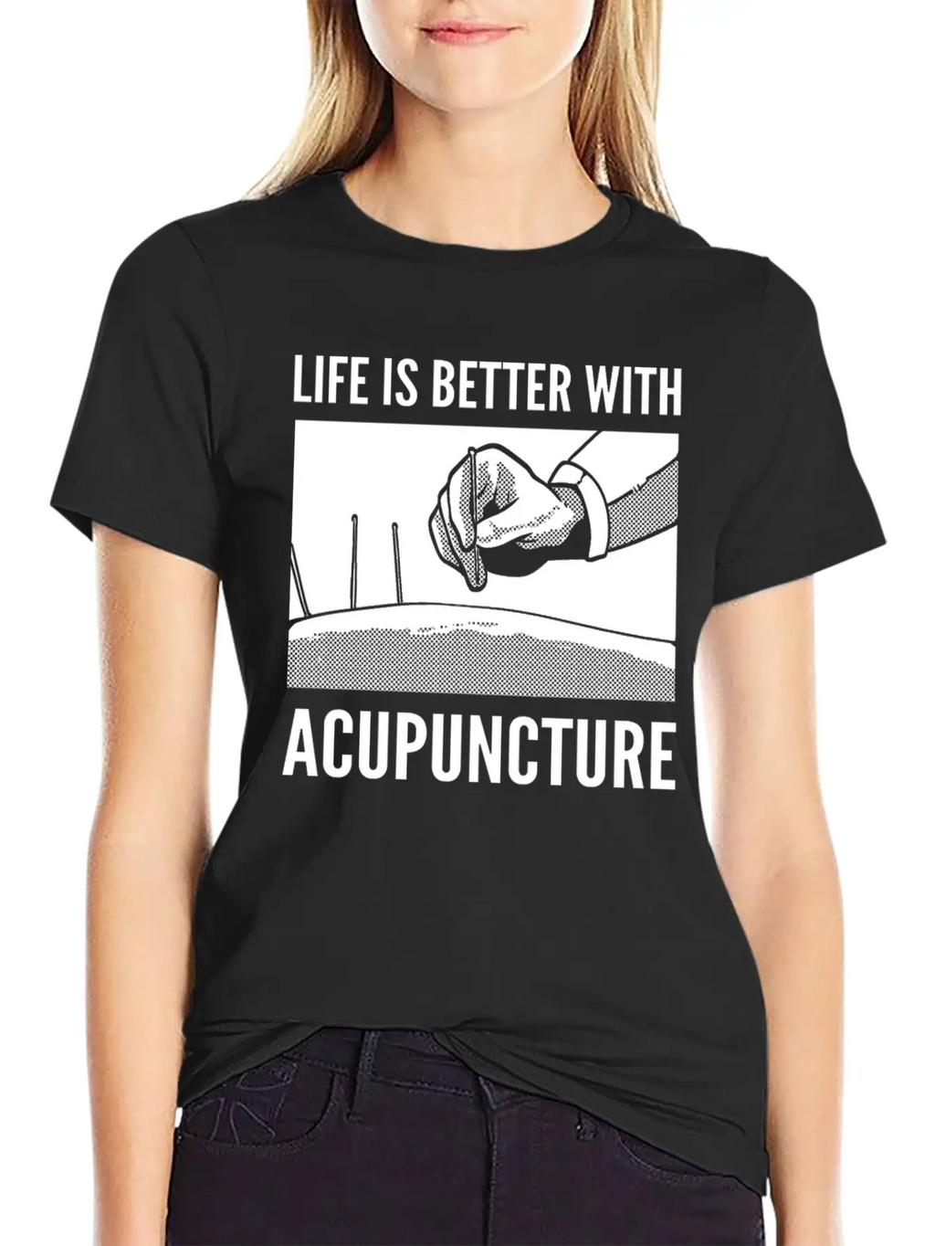 Needle Therapy Certified Acupuncturist Casual Graphic T-Shirt – Simple And Comfortable Daily Wear