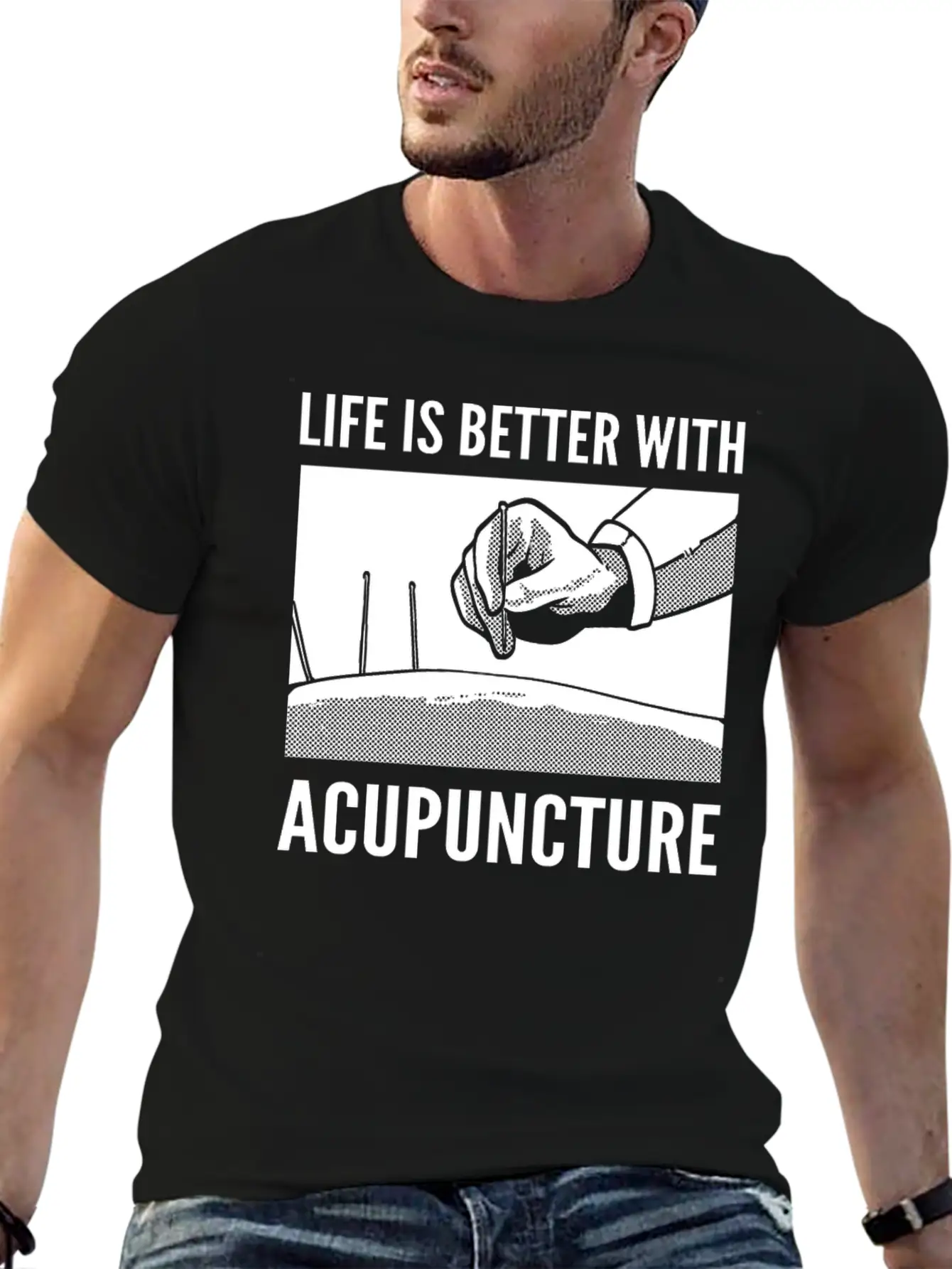 Needle Therapy Certified Acupuncturist Casual Graphic T-Shirt – Simple And Comfortable Daily Wear