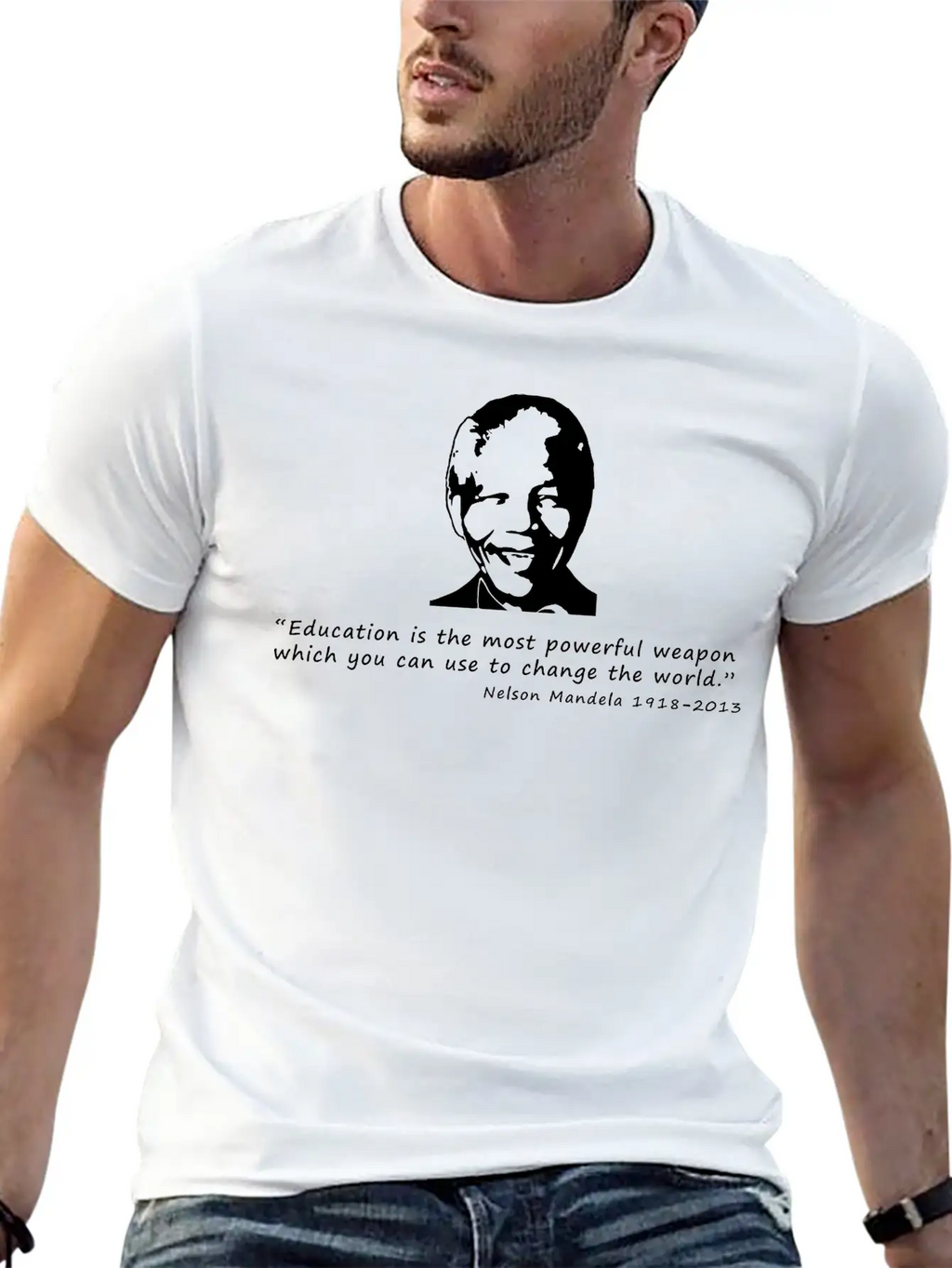 Nelson Mandela Essential Cotton Tee For Daily Outfits – Unisex Style