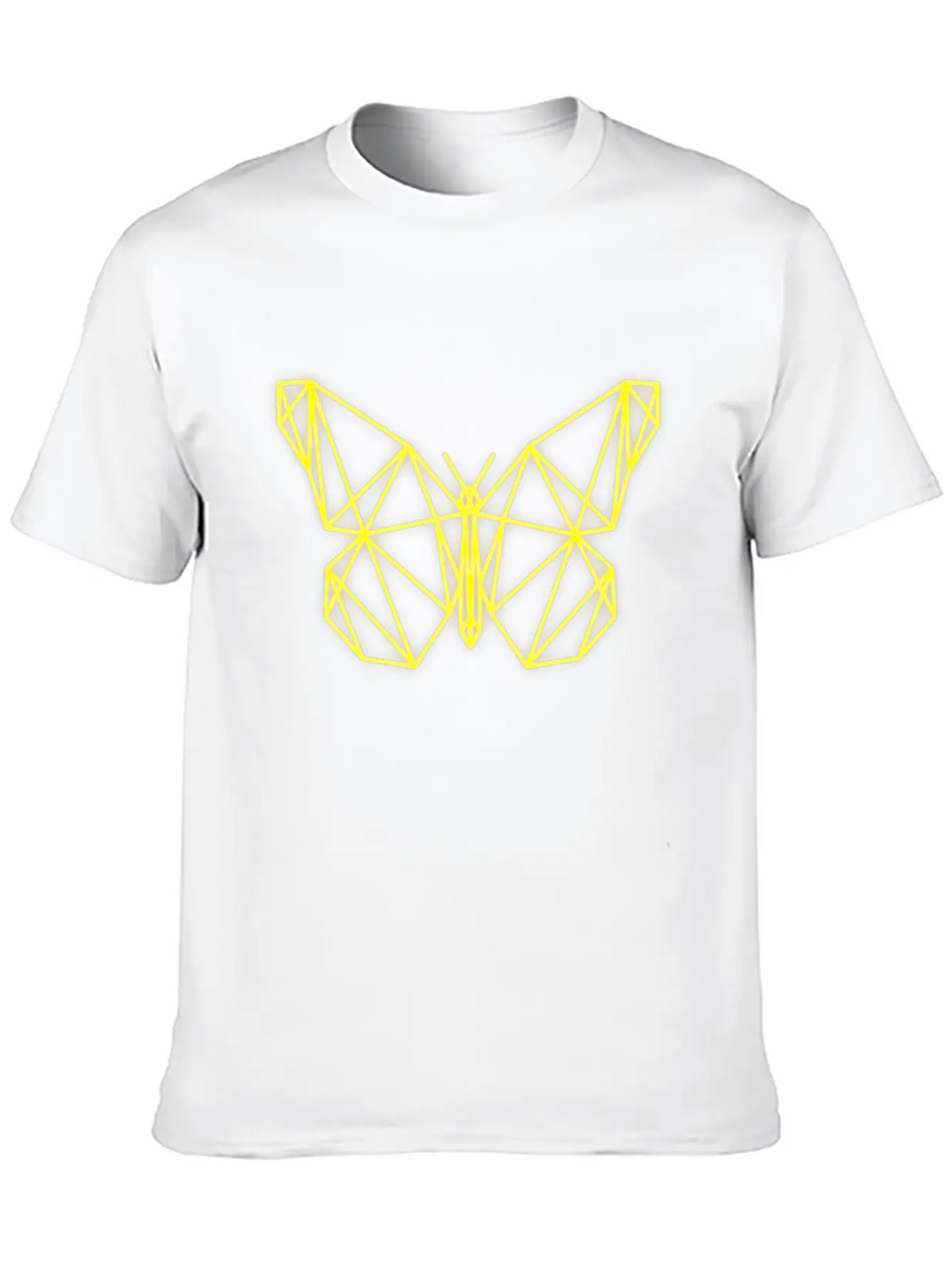 Neon Butterfly Geometric Retro Gift Idea Unisex Short Sleeve Soft Cotton T-Shirt – Casual Everyday Wear