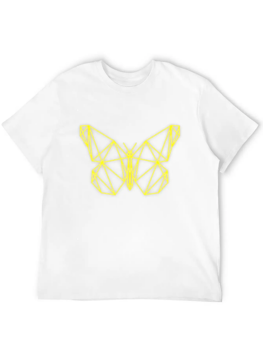 Neon Butterfly Geometric Retro Gift Idea Unisex Short Sleeve Soft Cotton T-Shirt – Casual Everyday Wear