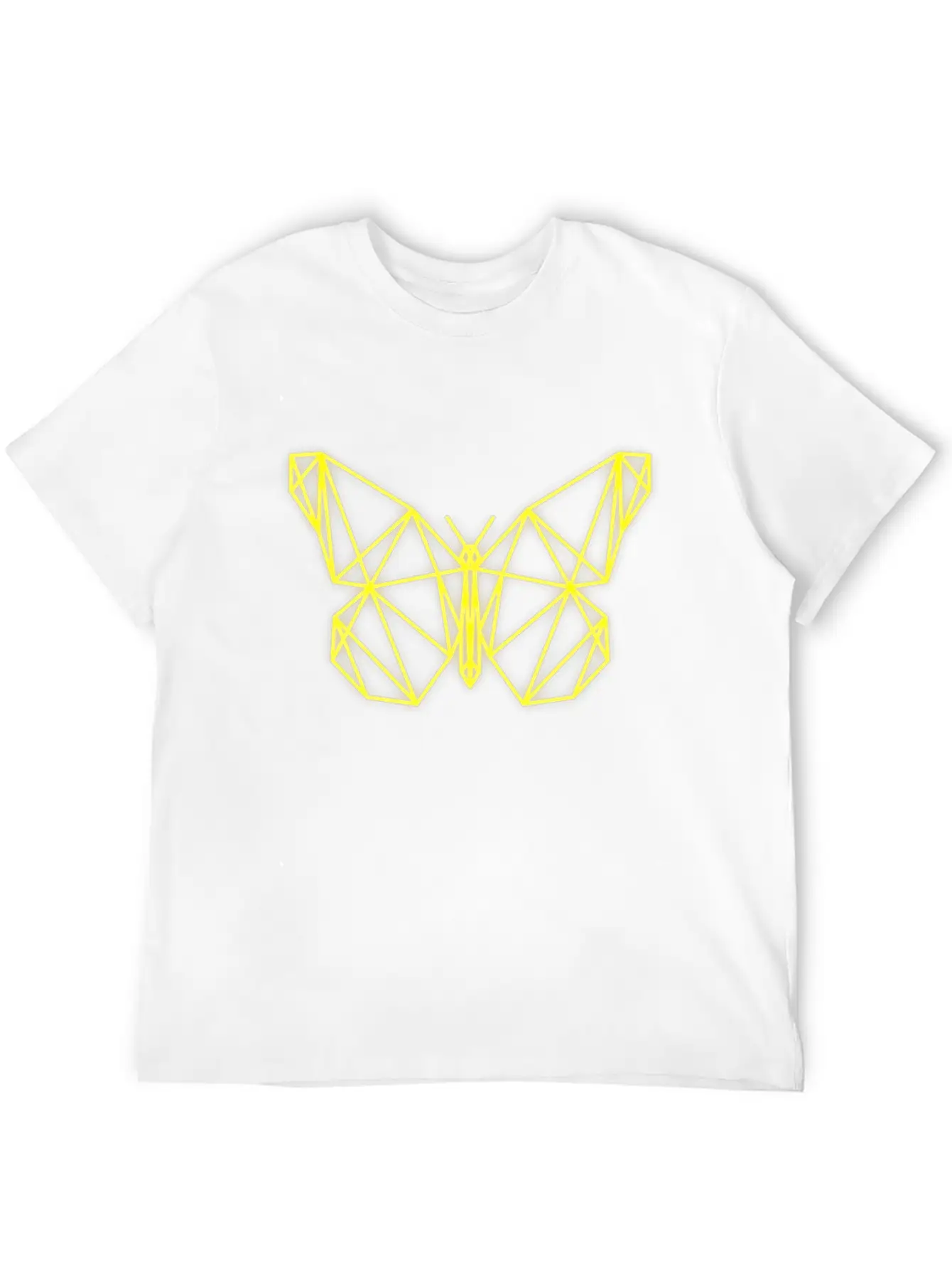 Neon Butterfly Geometric Retro Gift Idea Unisex Short Sleeve Soft Cotton T-Shirt – Casual Everyday Wear