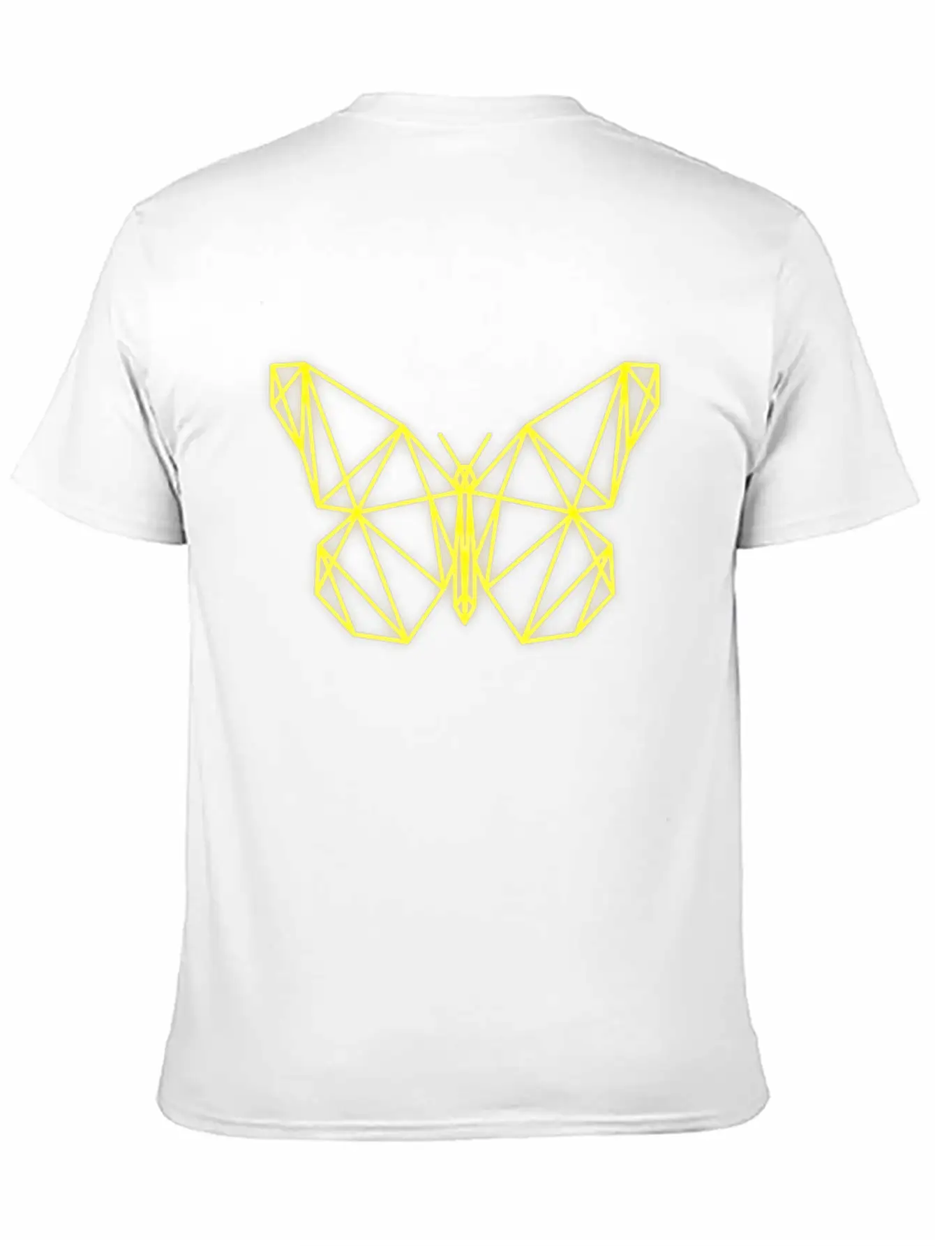 Neon Butterfly Geometric Retro Gift Idea Unisex Short Sleeve Soft Cotton T-Shirt – Casual Everyday Wear