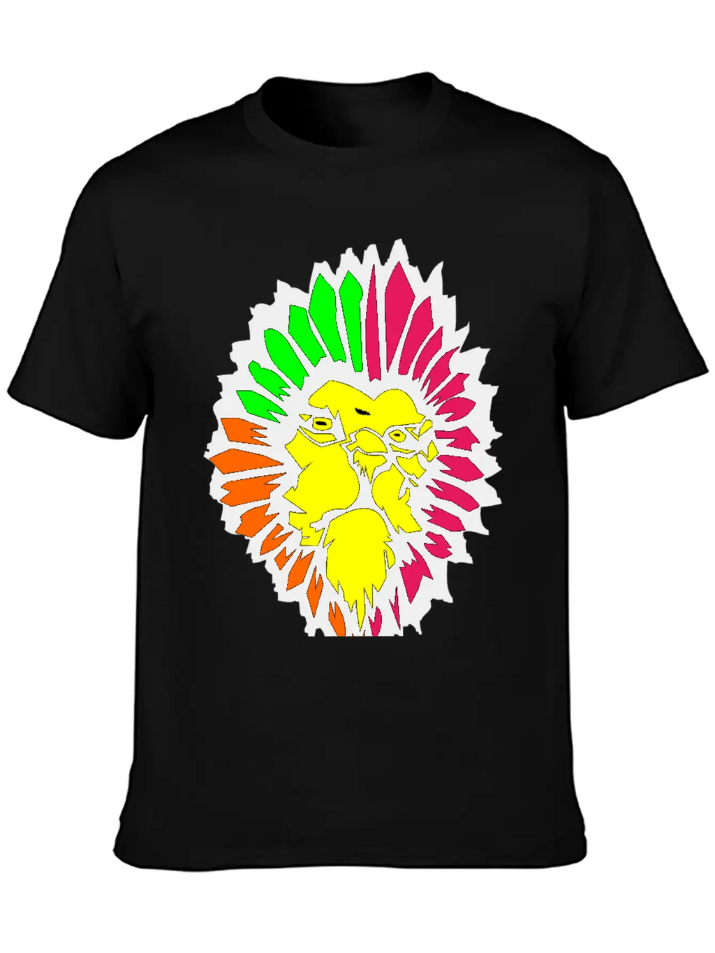 Neon Lion Classic Fit Graphic Tee For Daily Comfort – Unisex Cotton Shirt