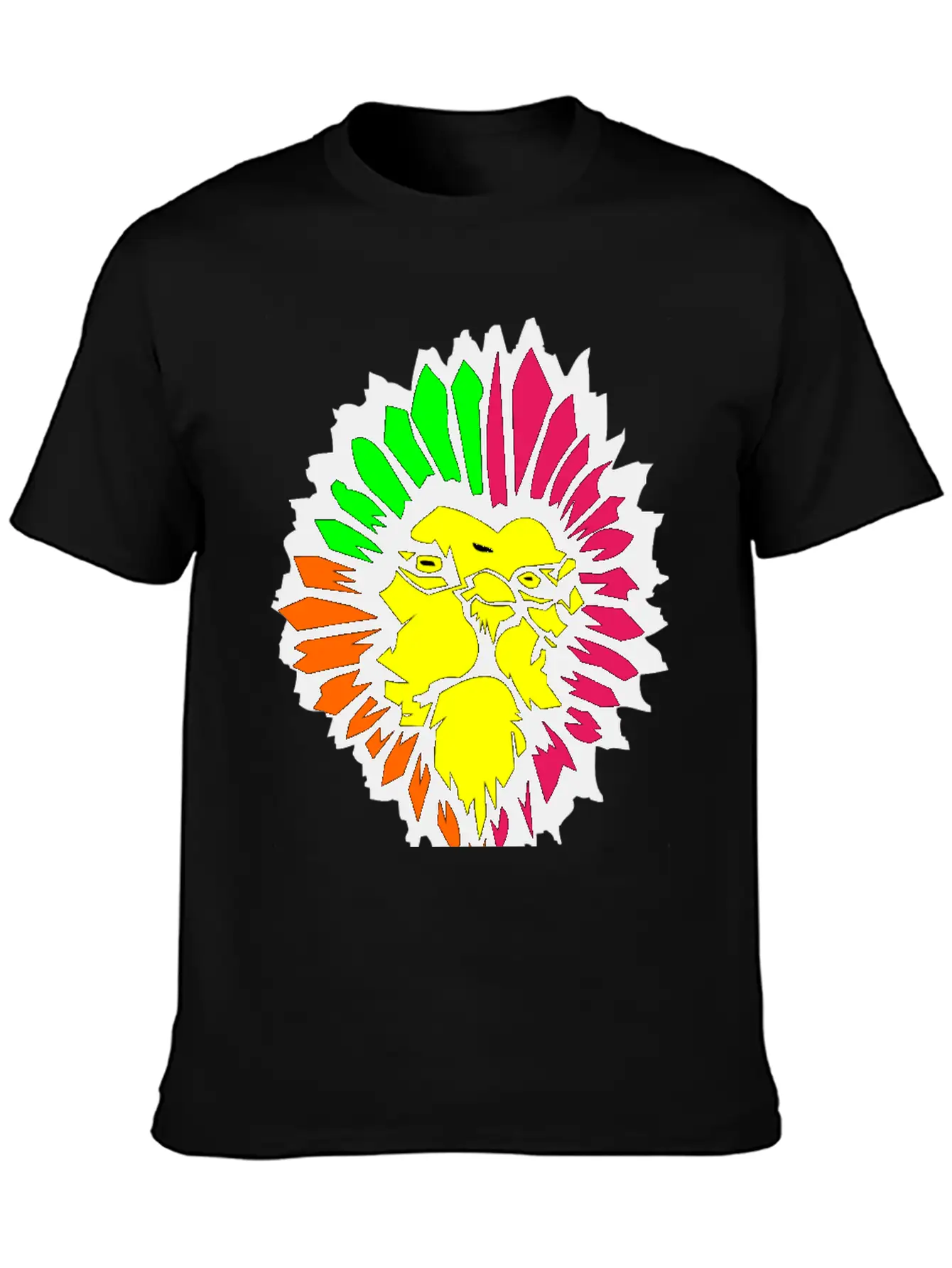Neon Lion Classic Fit Graphic Tee For Daily Comfort – Unisex Cotton Shirt