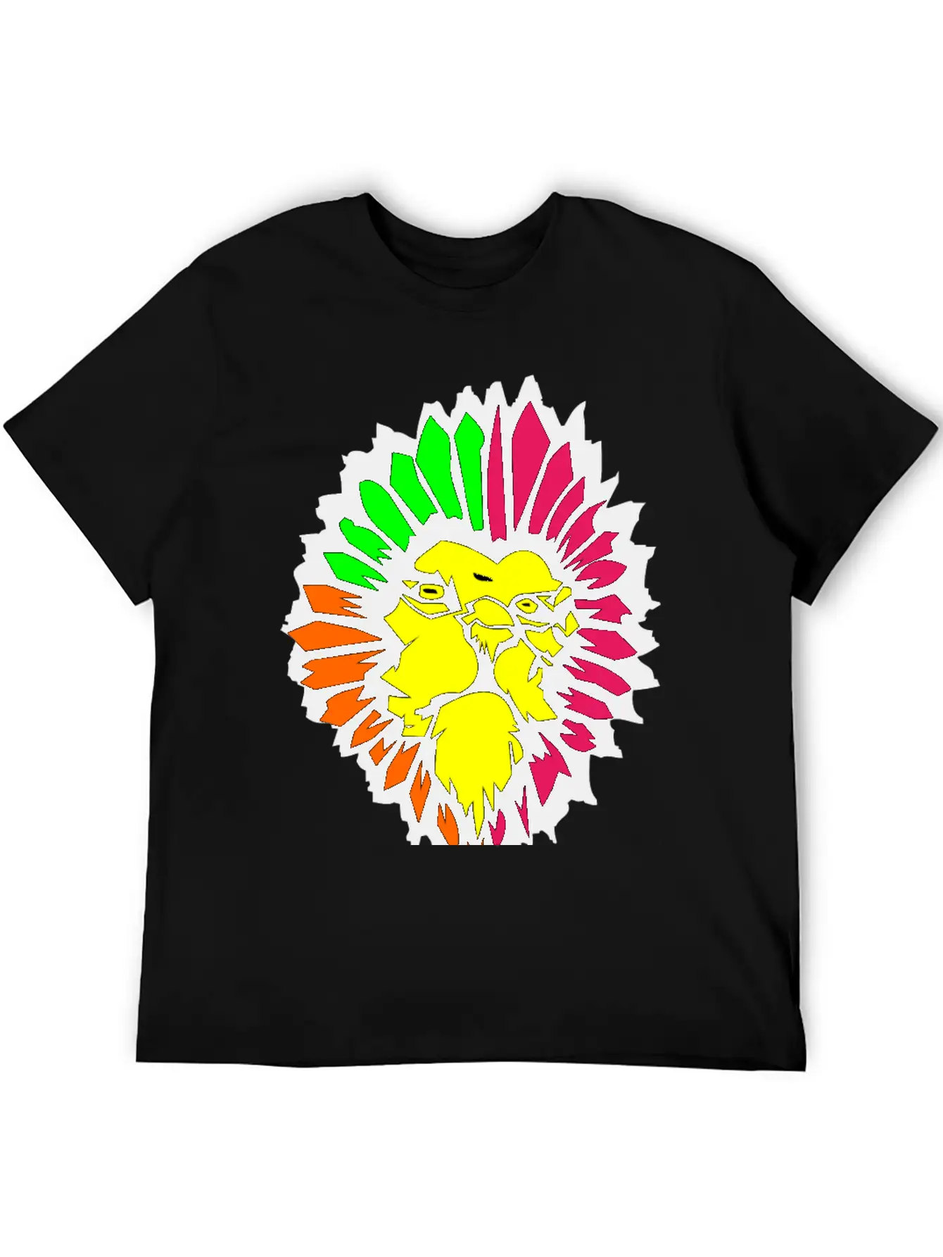 Neon Lion Classic Fit Graphic Tee For Daily Comfort – Unisex Cotton Shirt