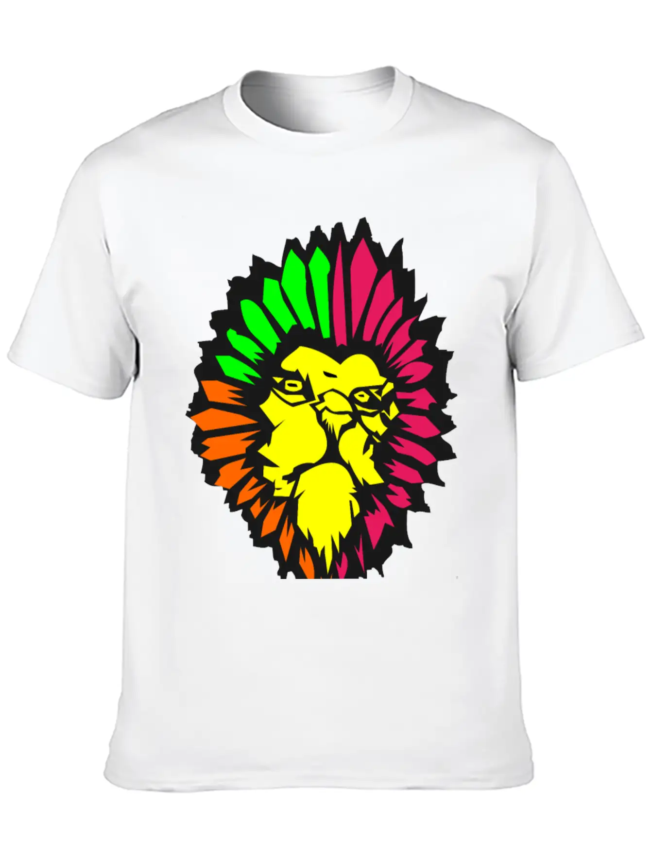 Neon Lion Classic Fit Graphic Tee For Daily Comfort – Unisex Cotton Shirt