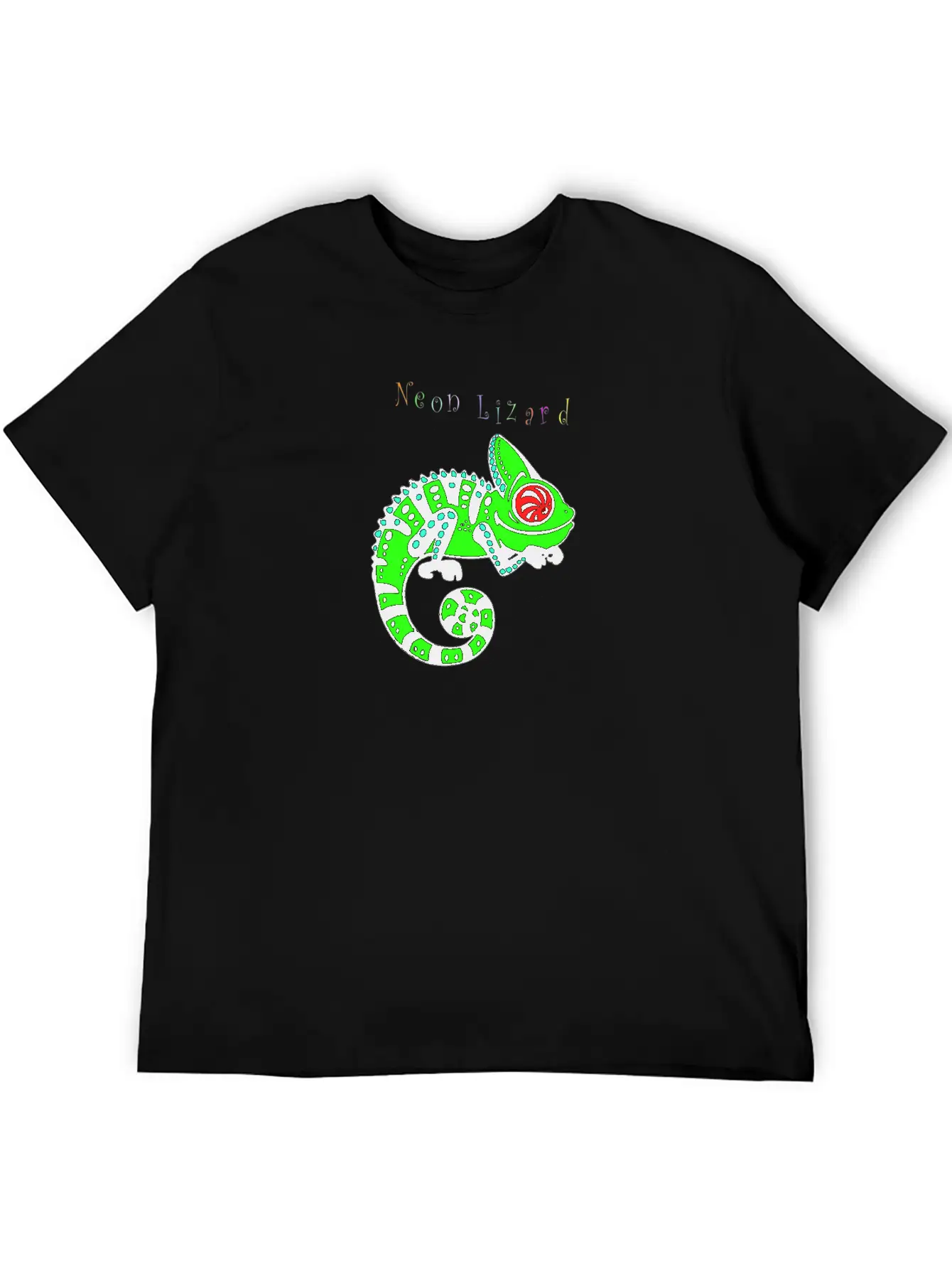 Neon Lizard Lg Breathable Soft Cotton T-Shirt – Timeless Casual Look