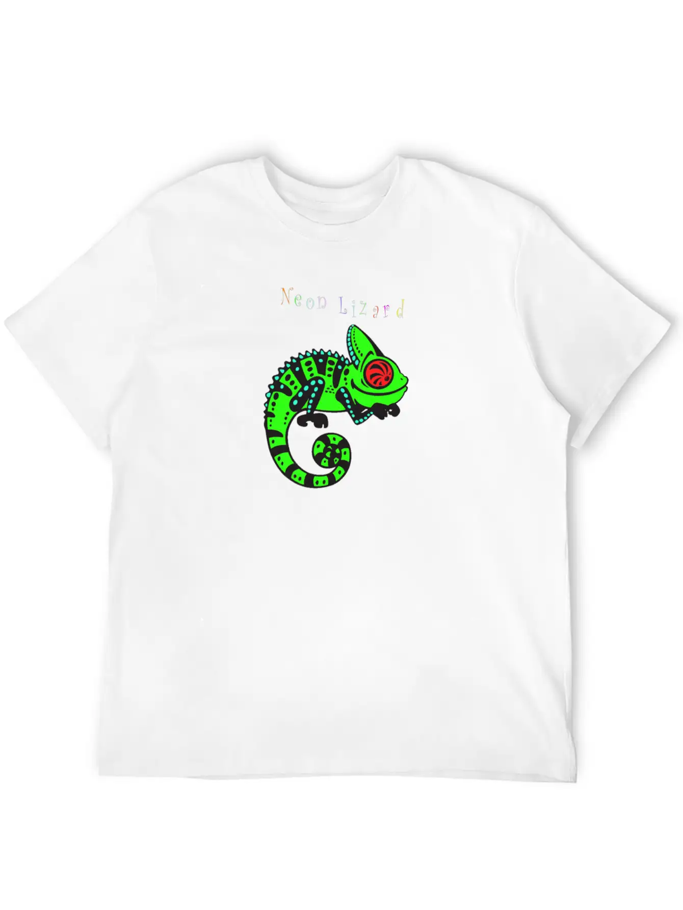 Neon Lizard Lg Breathable Soft Cotton T-Shirt – Timeless Casual Look