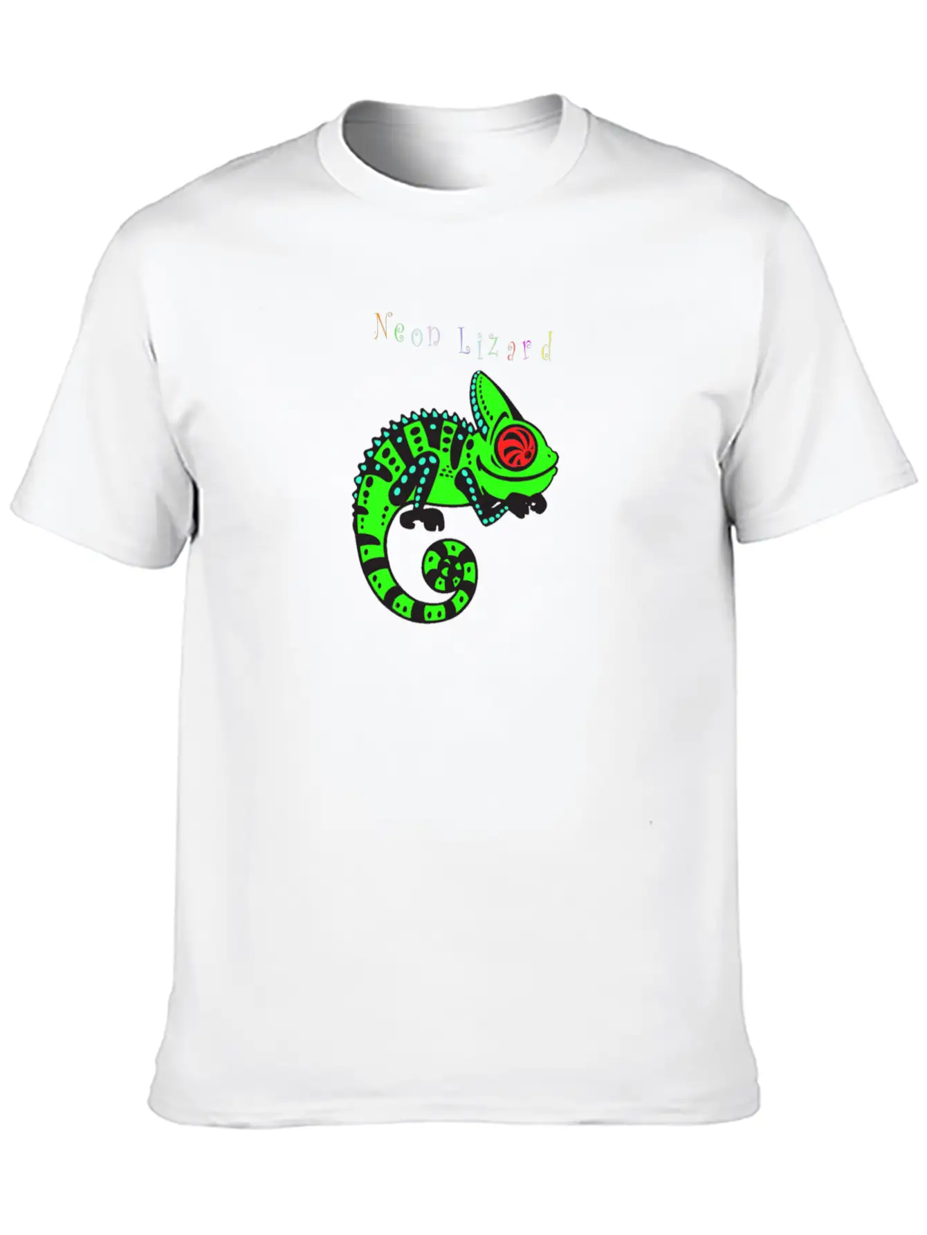 Neon Lizard Lg Breathable Soft Cotton T-Shirt – Timeless Casual Look