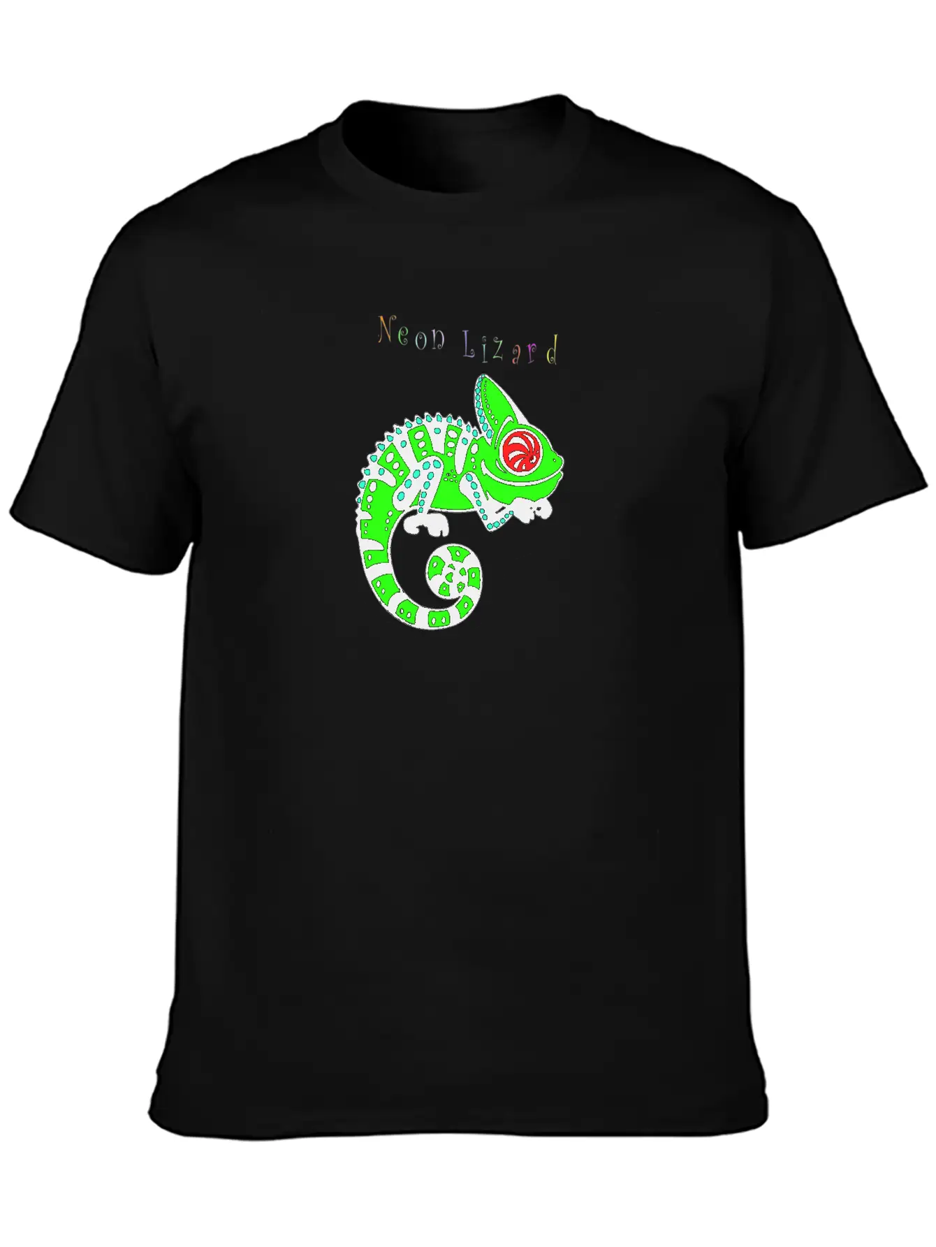 Neon Lizard Lg Breathable Soft Cotton T-Shirt – Timeless Casual Look