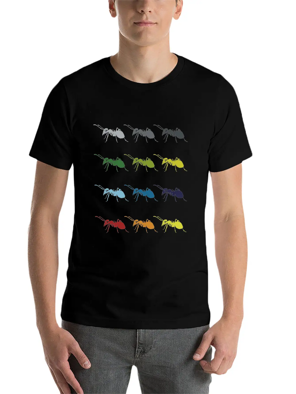 Neon Pop Art Retro Ant Insect Gift Idea Essential Cotton Tee For Daily Outfits – Unisex Style