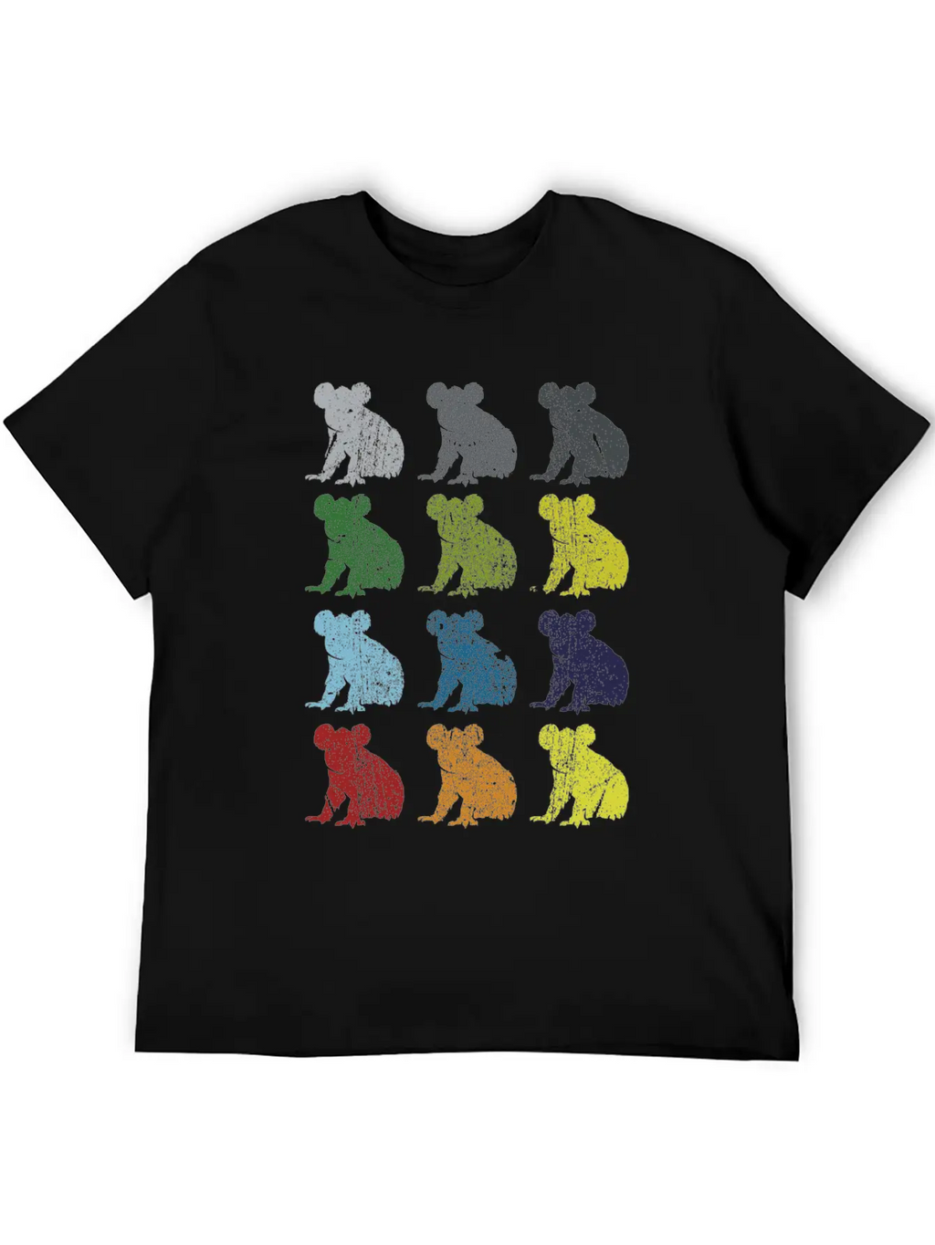 Neon Pop Art Retro Koala Animal Gift Essential Cotton Tee For Daily Outfits – Unisex Style
