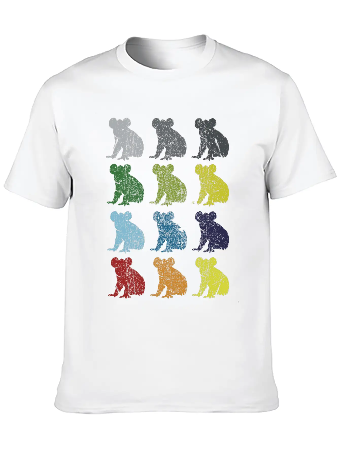 Neon Pop Art Retro Koala Animal Gift Essential Cotton Tee For Daily Outfits – Unisex Style