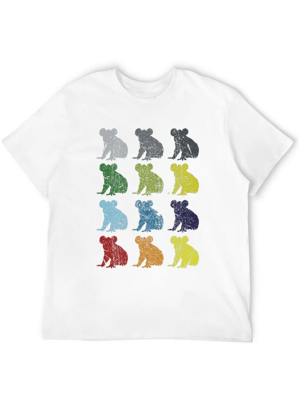 Neon Pop Art Retro Koala Animal Gift Essential Cotton Tee For Daily Outfits – Unisex Style