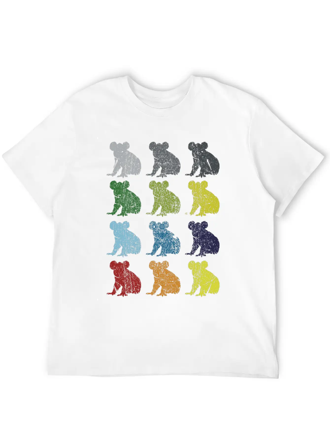 Neon Pop Art Retro Koala Animal Gift Essential Cotton Tee For Daily Outfits – Unisex Style