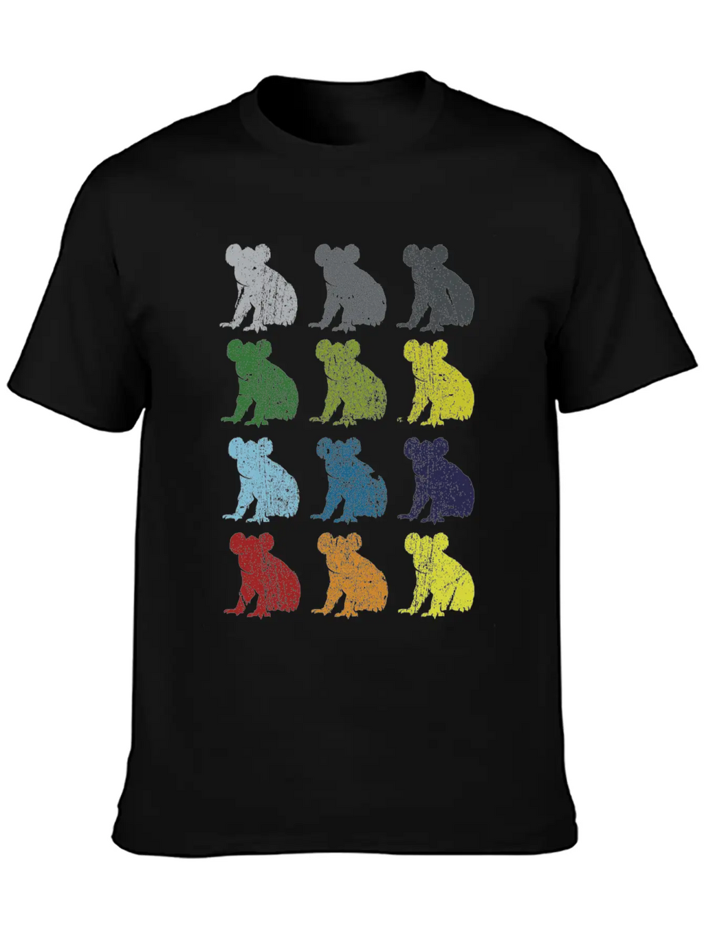 Neon Pop Art Retro Koala Animal Gift Essential Cotton Tee For Daily Outfits – Unisex Style