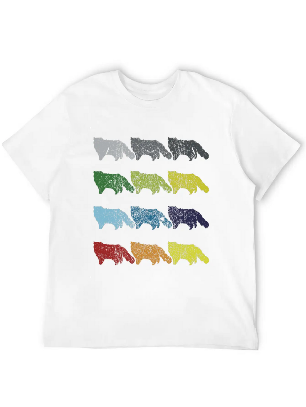 Neon Pop Art Retro Persian Cat Pet Gift Unisex Casual T-Shirt – Clean Design For Daily Comfort