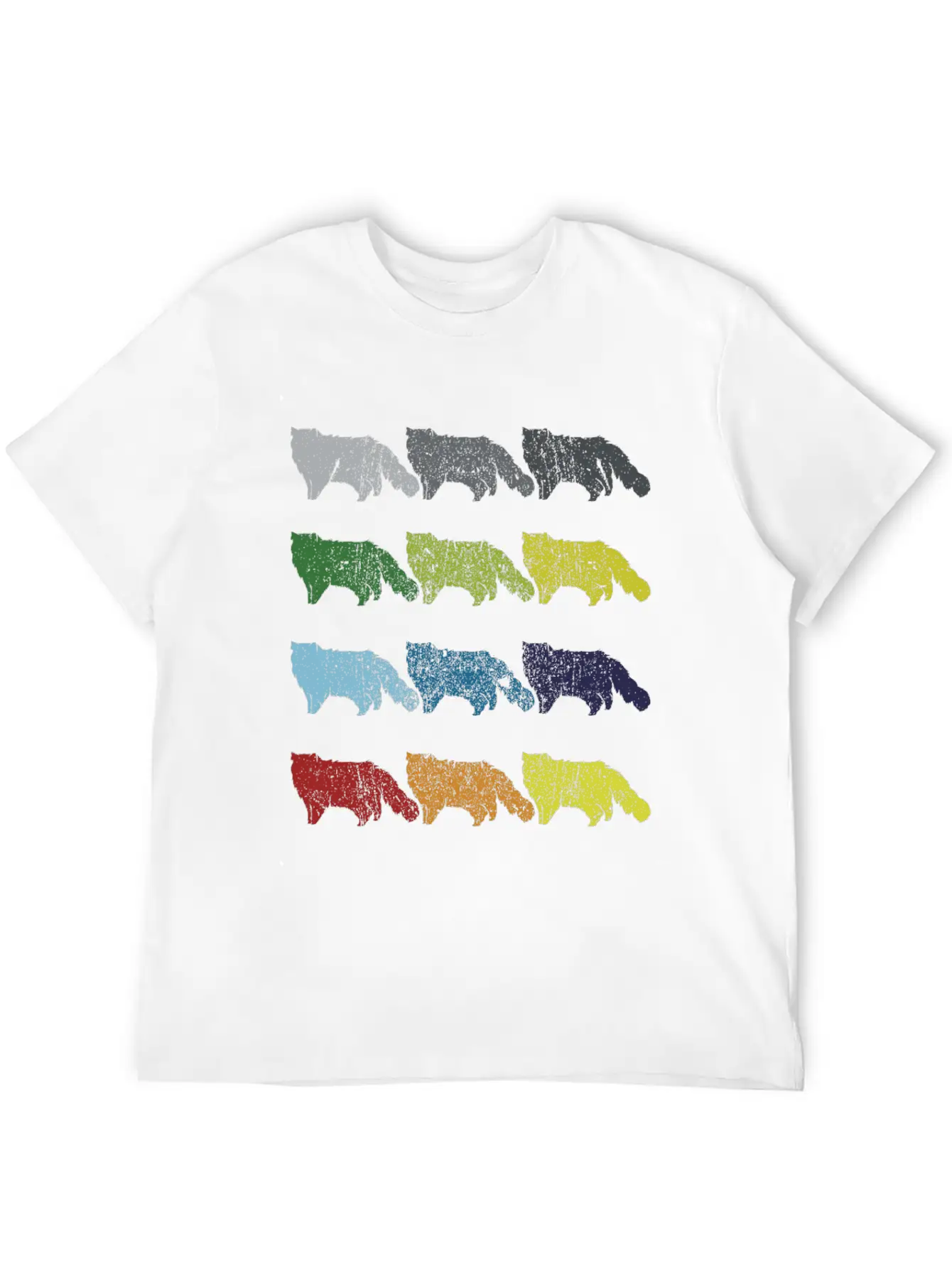 Neon Pop Art Retro Persian Cat Pet Gift Unisex Casual T-Shirt – Clean Design For Daily Comfort