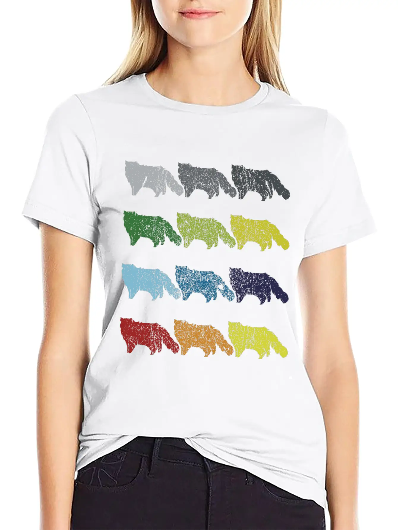 Neon Pop Art Retro Persian Cat Pet Gift Unisex Casual T-Shirt – Clean Design For Daily Comfort